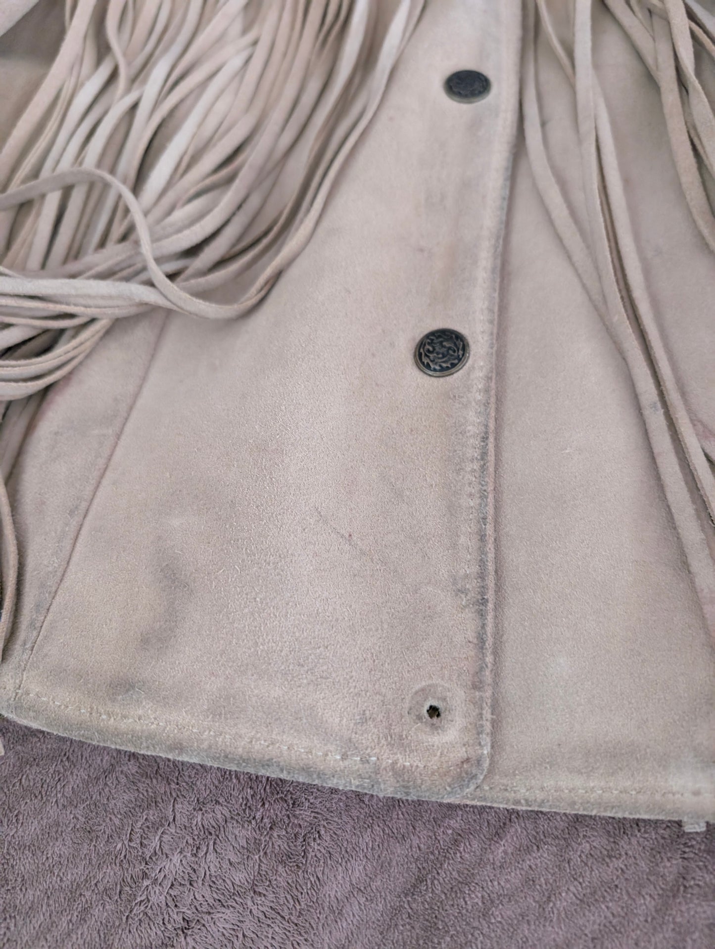1970s fringe leather jacket Jacket Rad Bonnie's Vintage