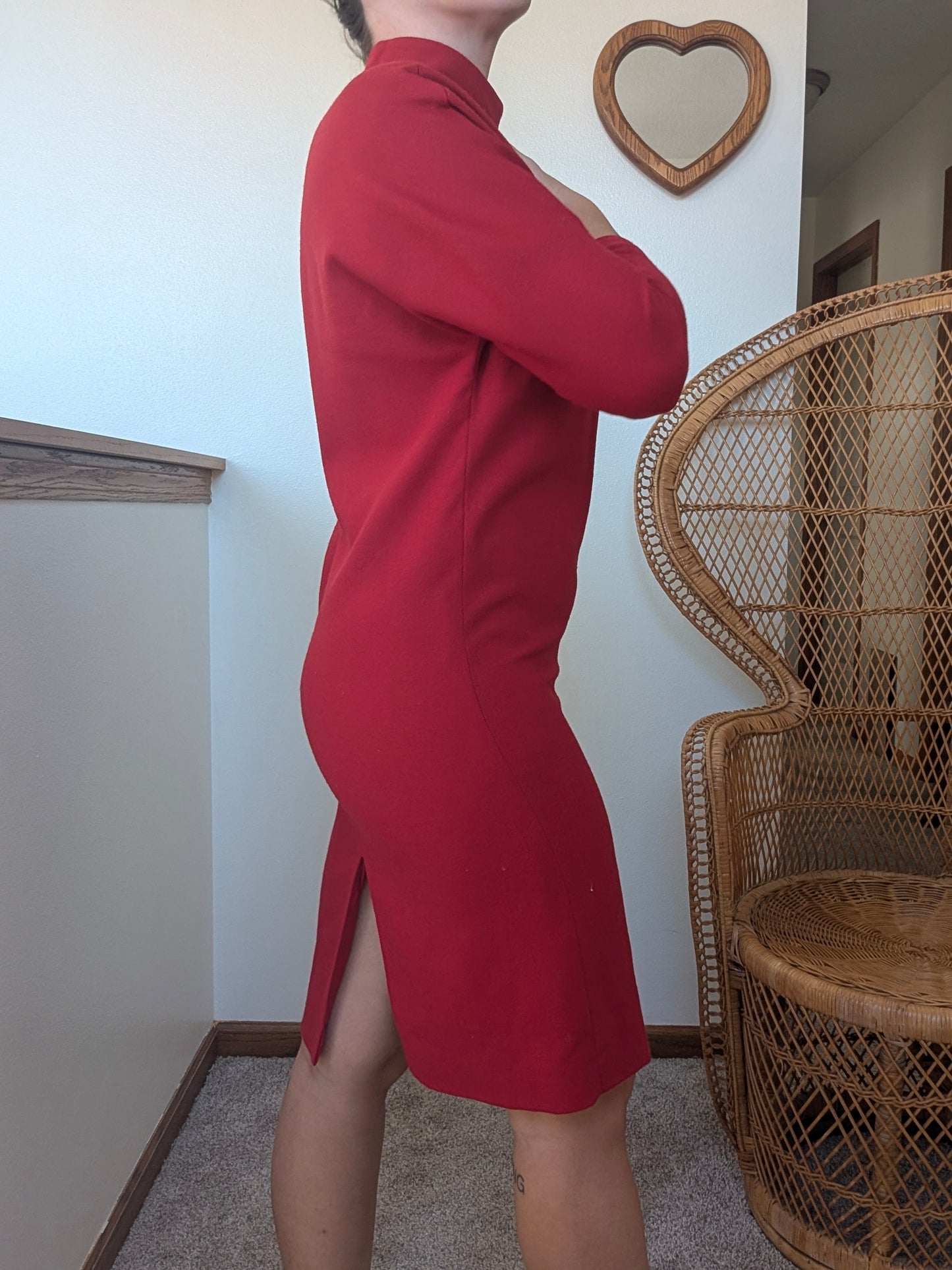 1980s Saks cherry red dress Dress Rad Bonnie's Vintage