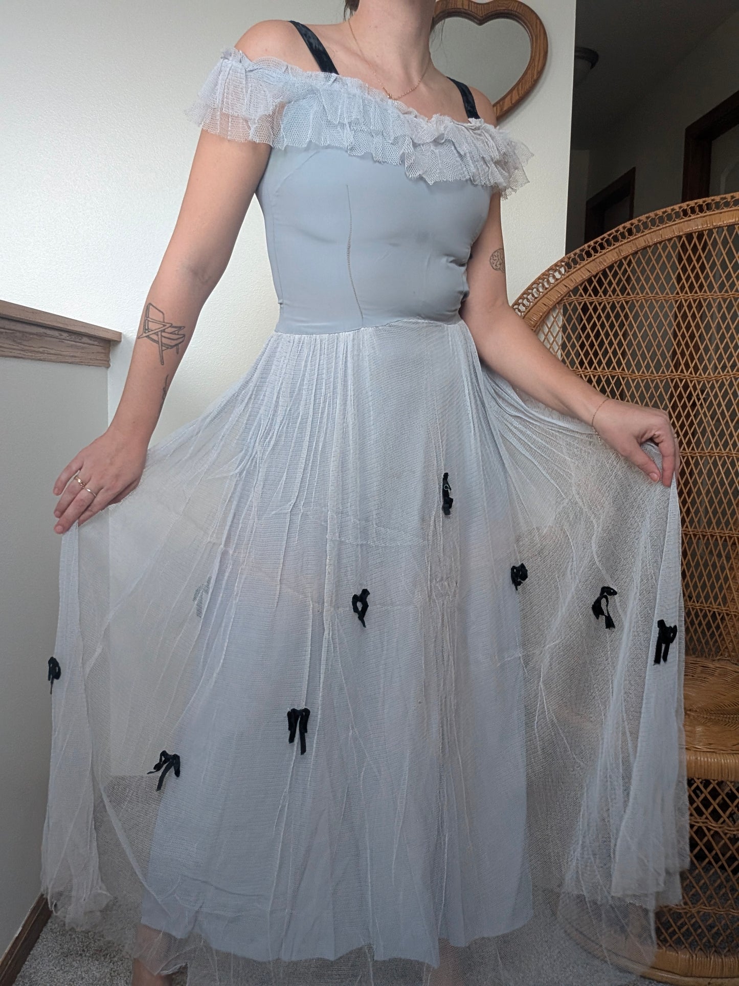 1930s ice blue dress Dress Rad Bonnie's Vintage