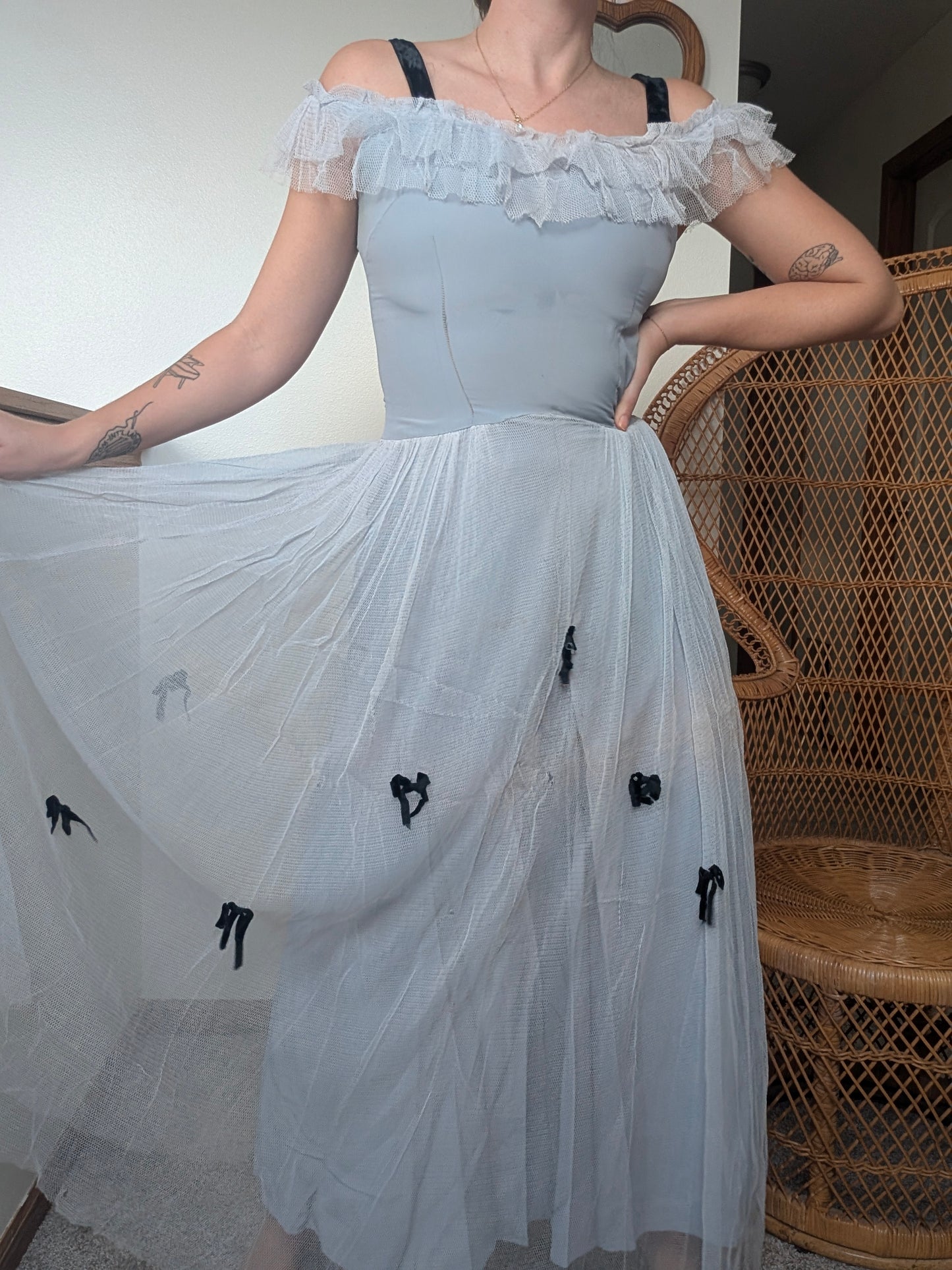 1930s ice blue dress Dress Rad Bonnie's Vintage