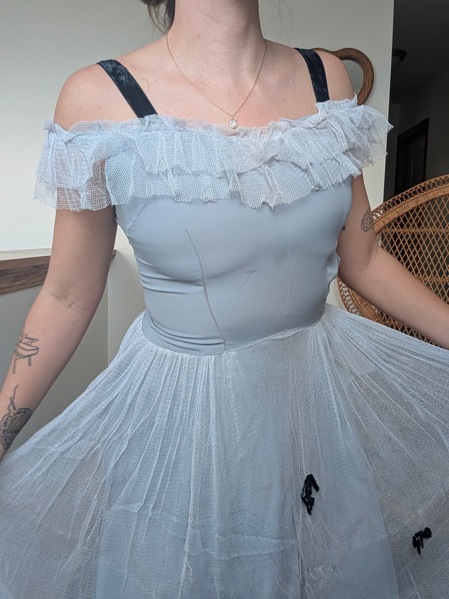 1930s ice blue dress Dress Rad Bonnie's Vintage