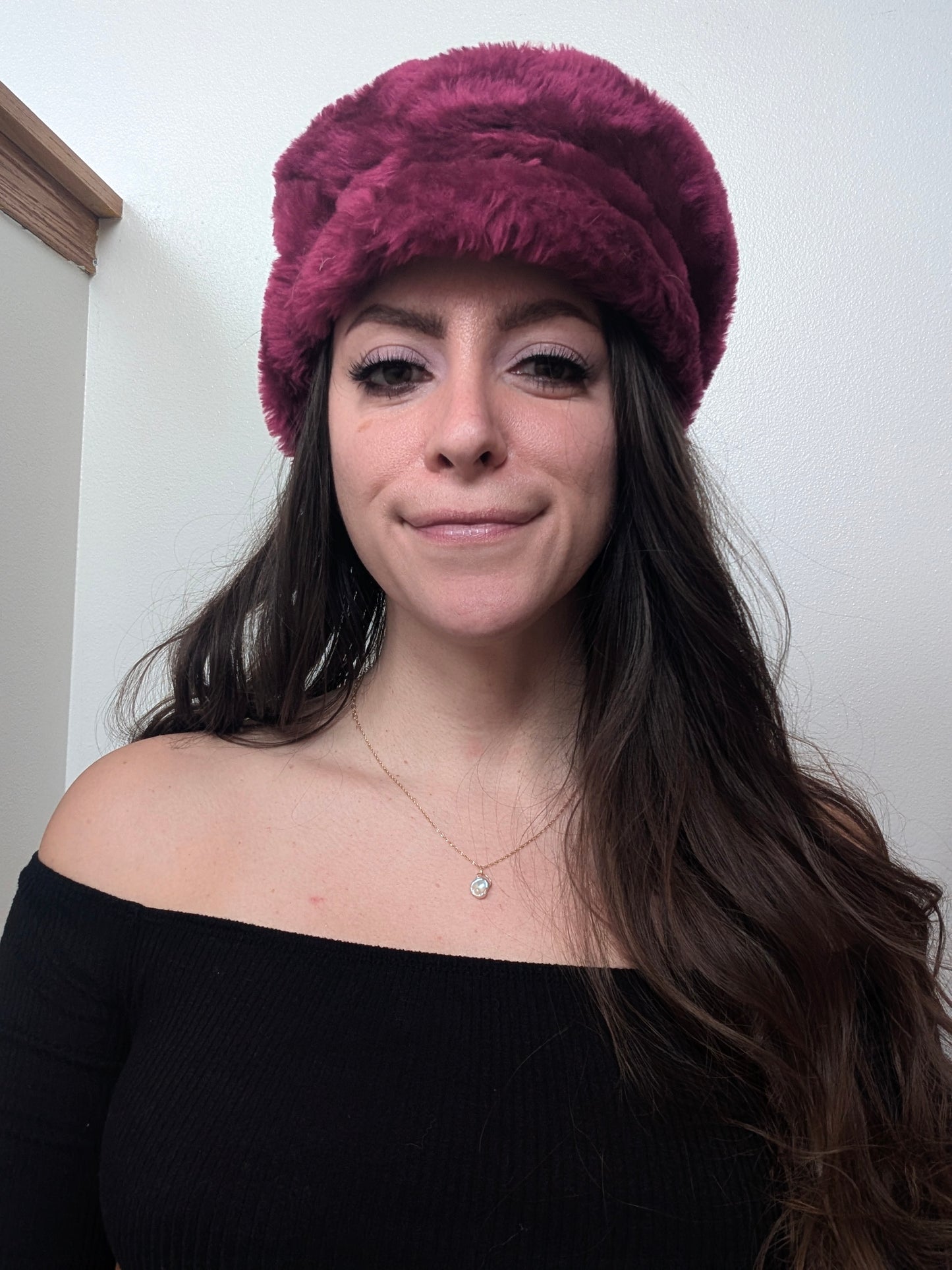 1990s fur hat hat Rad Bonnie's Vintage