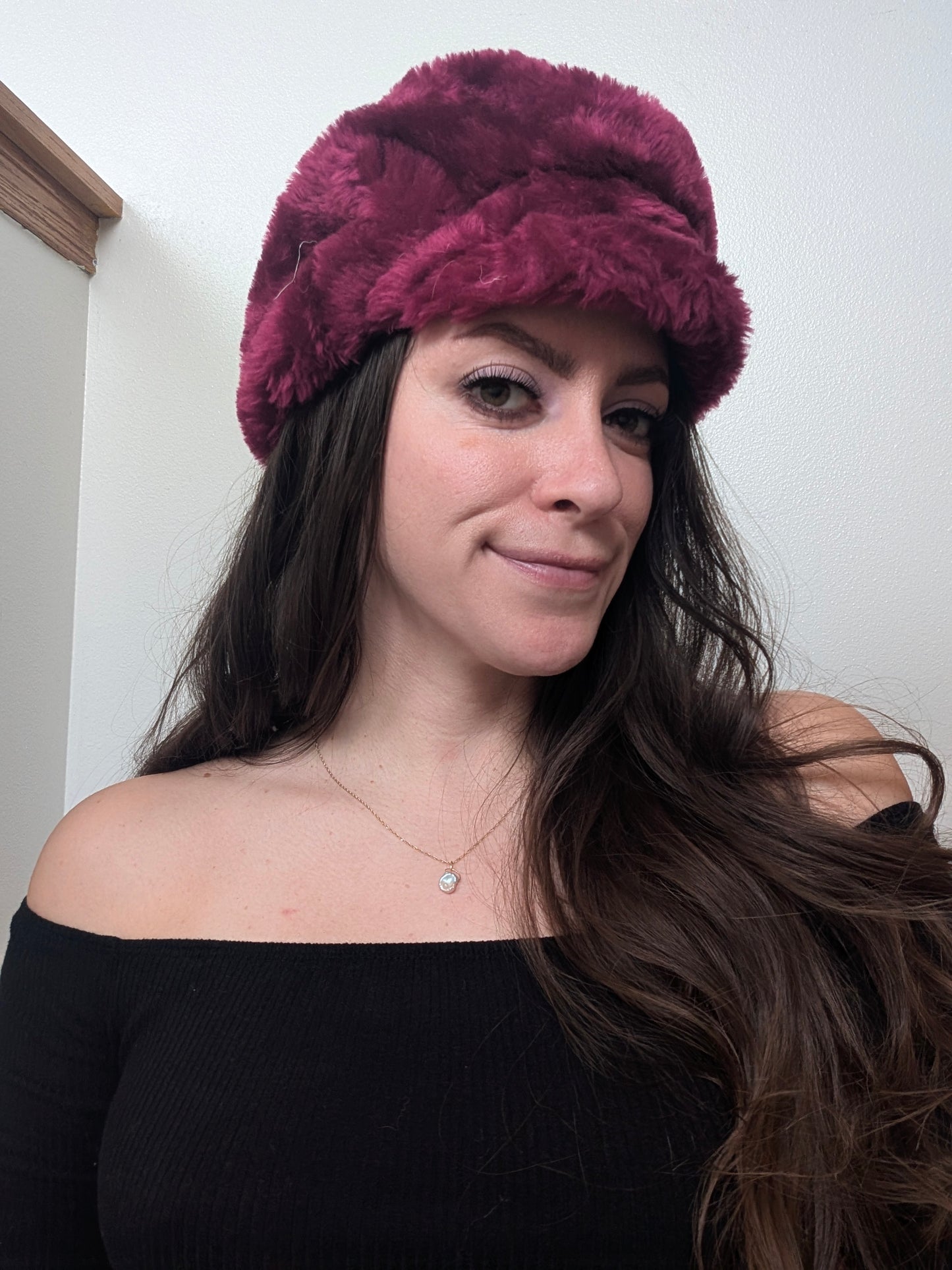 1990s fur hat hat Rad Bonnie's Vintage