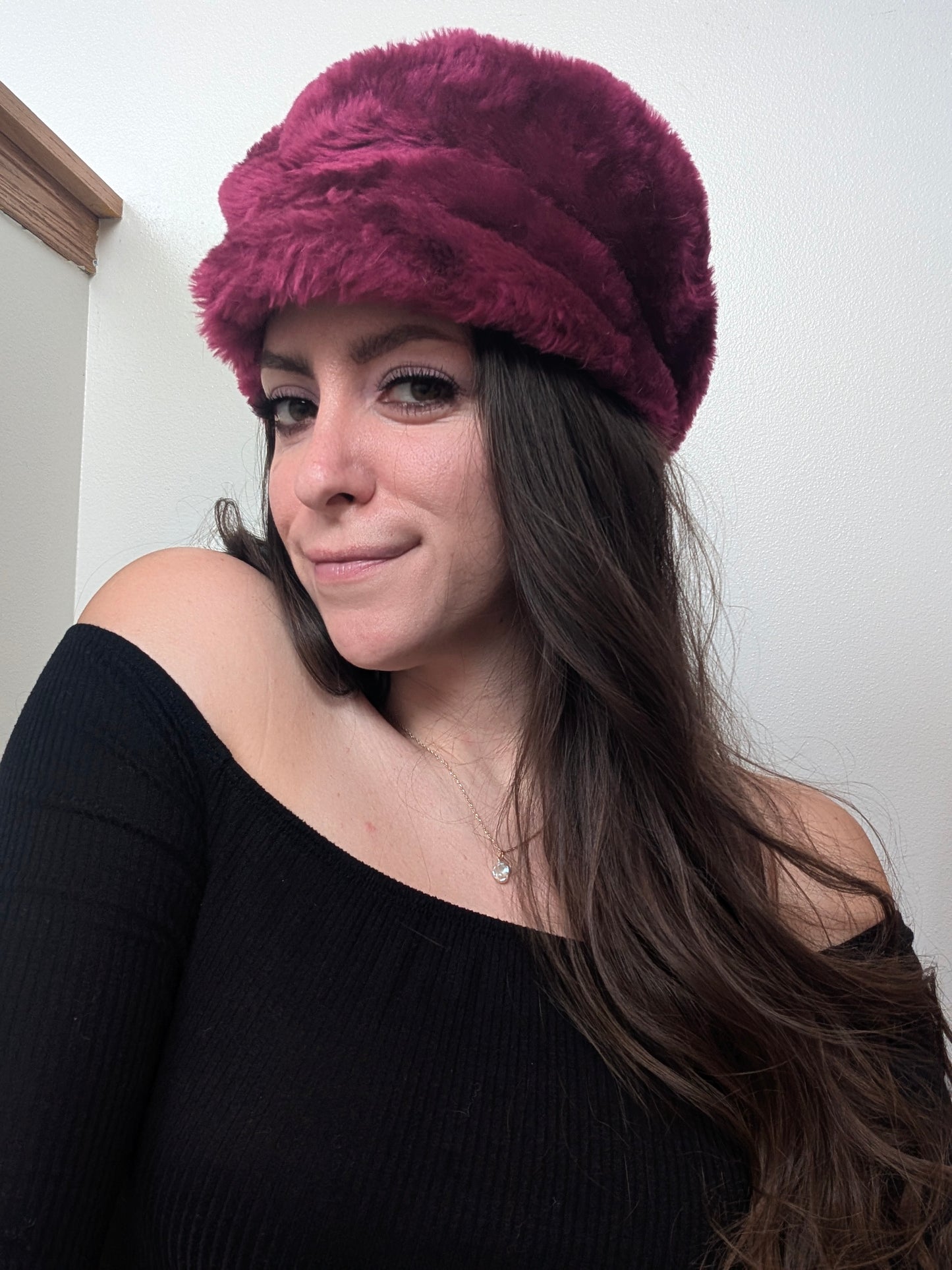 1990s fur hat hat Rad Bonnie's Vintage