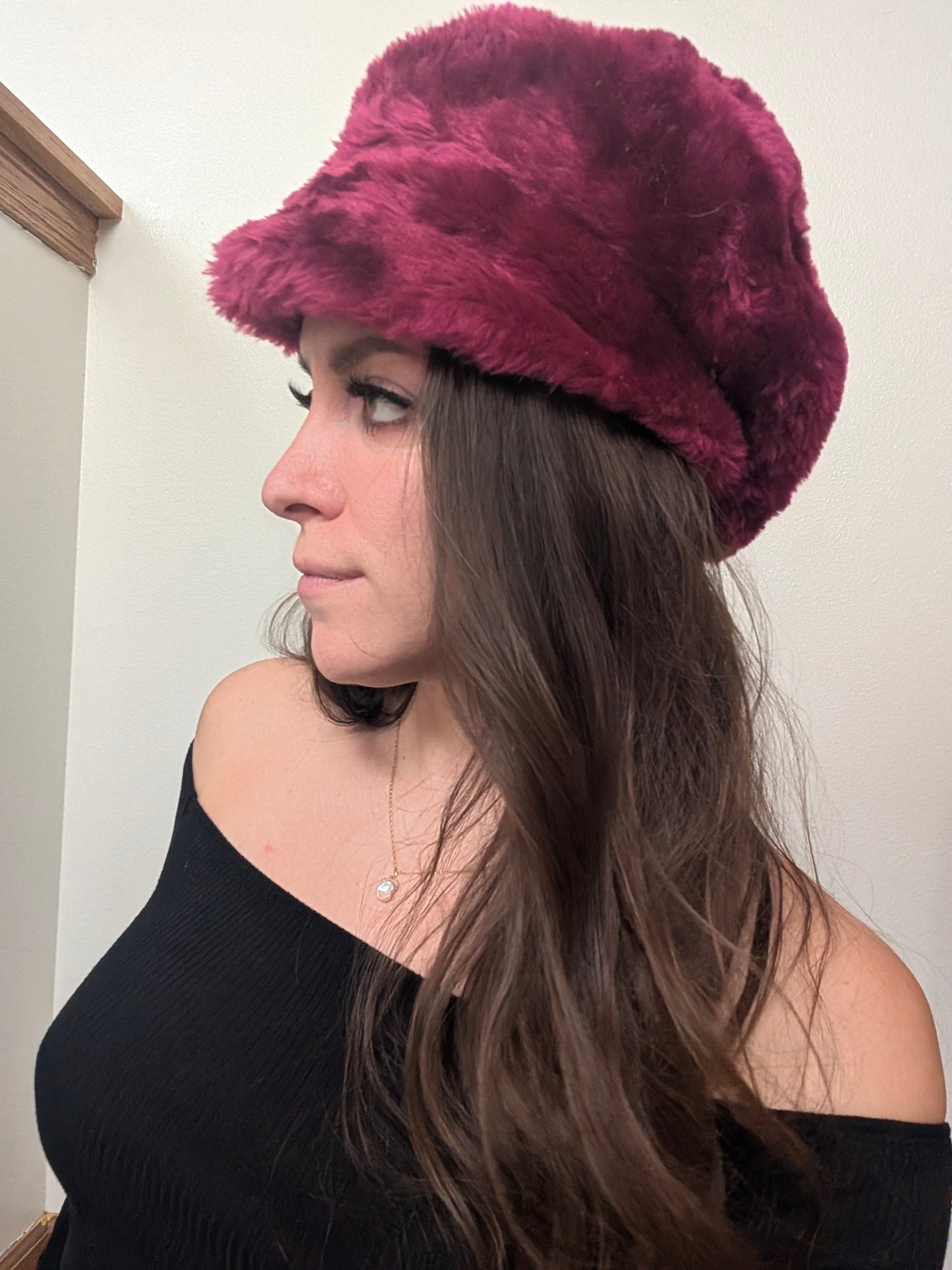 1990s fur hat hat Rad Bonnie's Vintage
