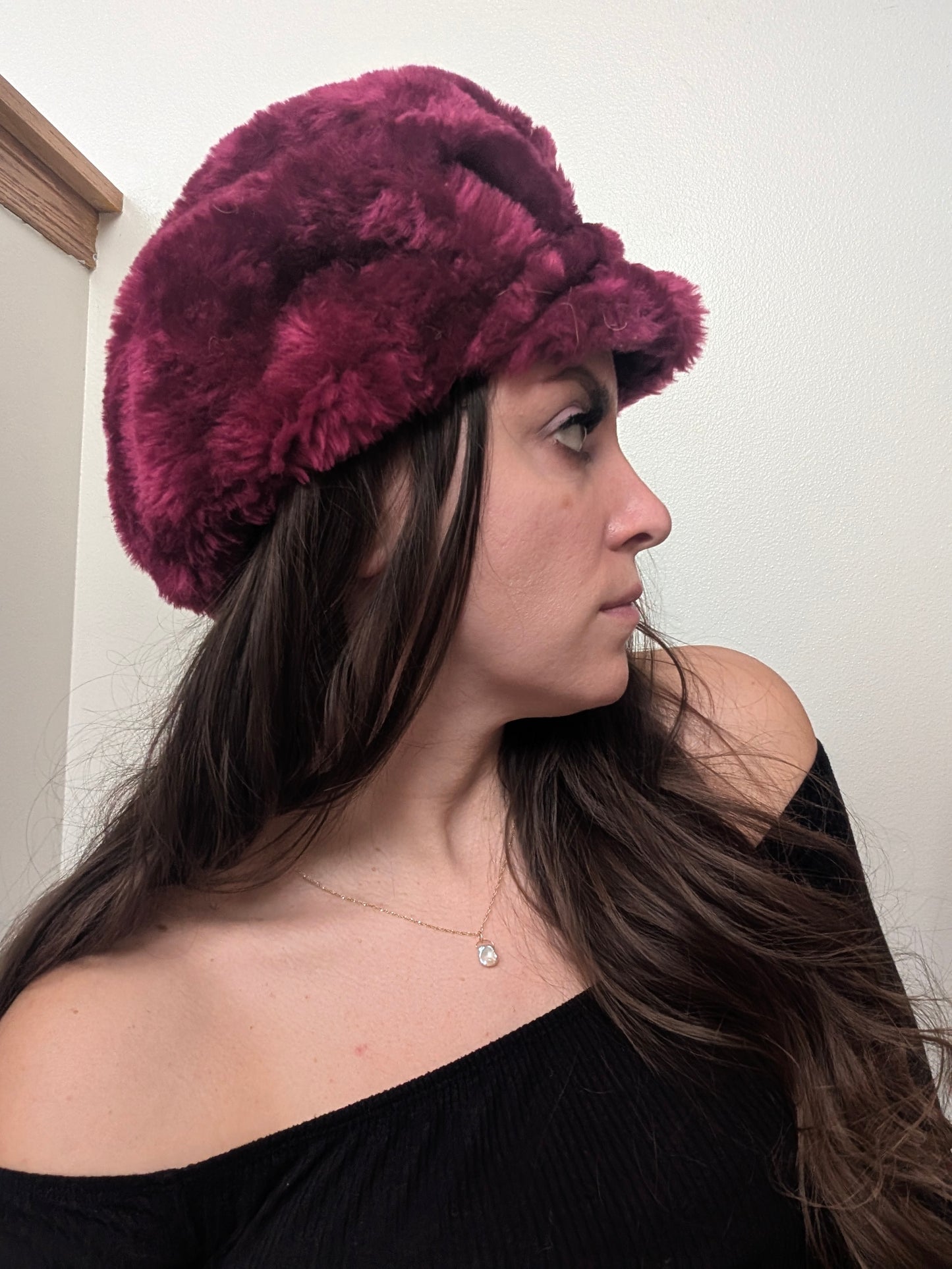 1990s fur hat hat Rad Bonnie's Vintage