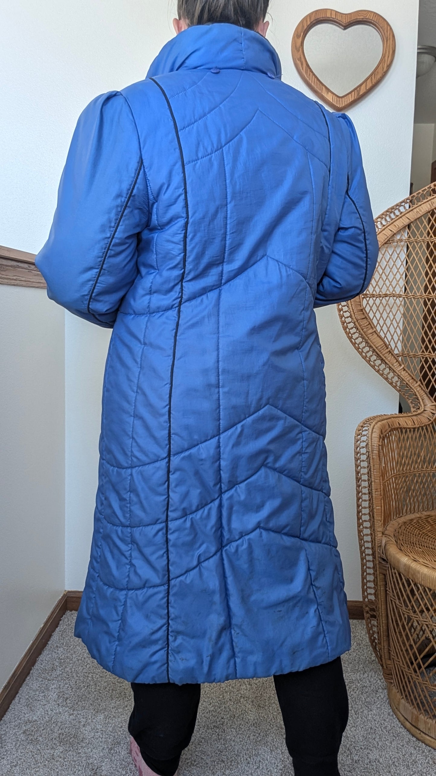 1980s blue puffer Coat Rad Bonnie's Vintage