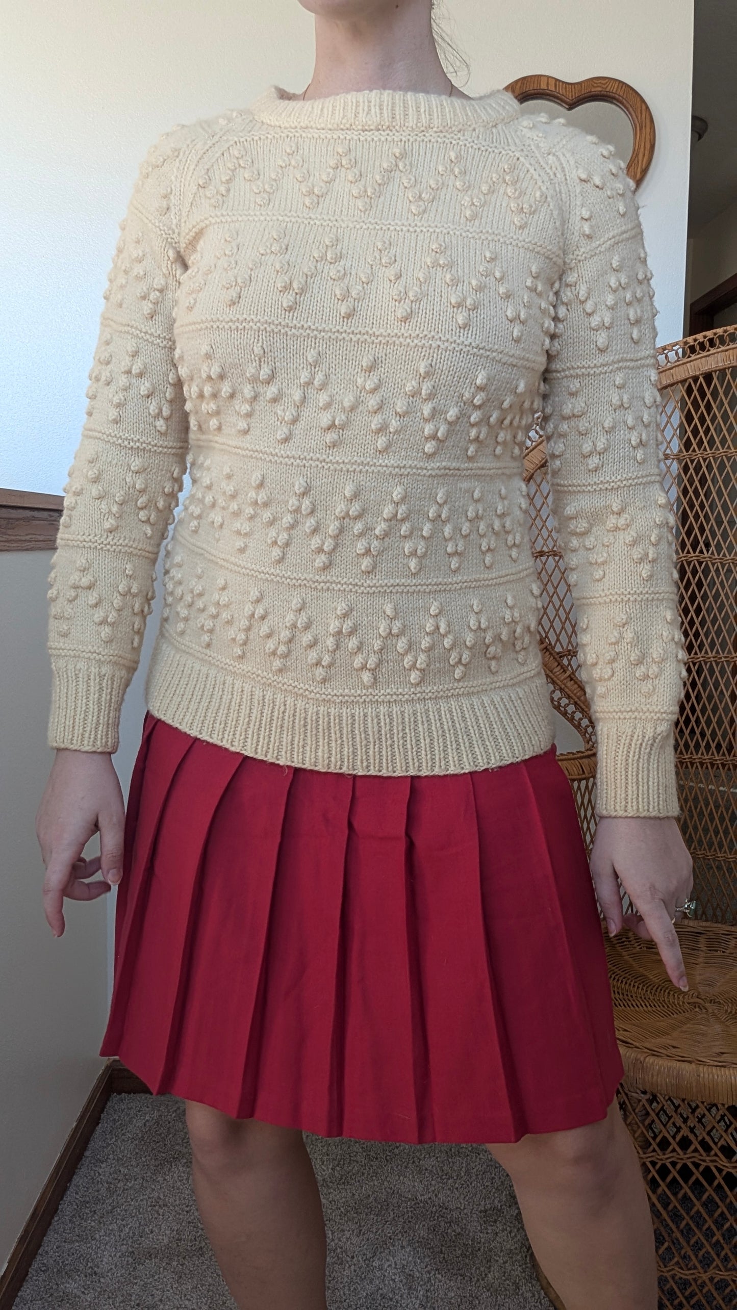 1970s cable knit sweater Sweater Rad Bonnie's Vintage