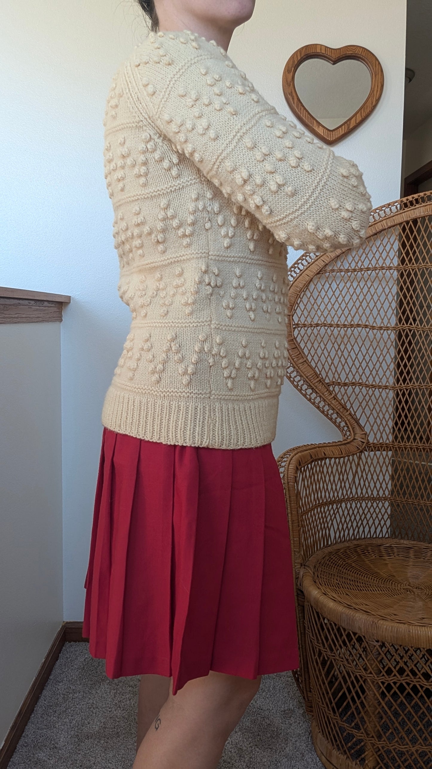 1970s cable knit sweater Sweater Rad Bonnie's Vintage