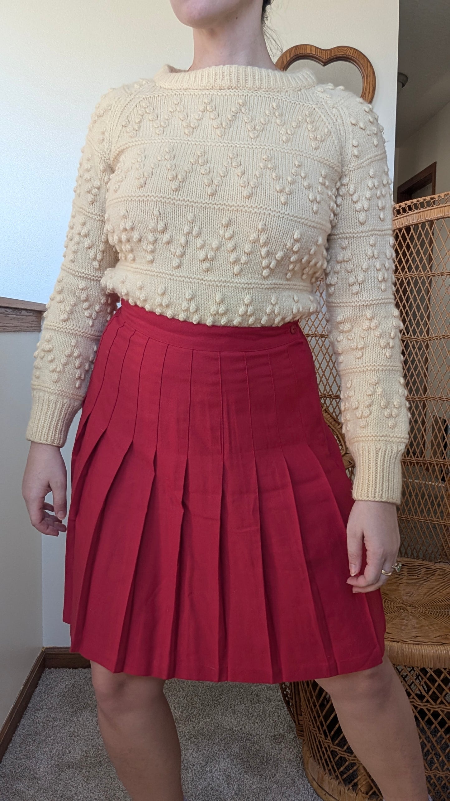 1970s cable knit sweater Sweater Rad Bonnie's Vintage
