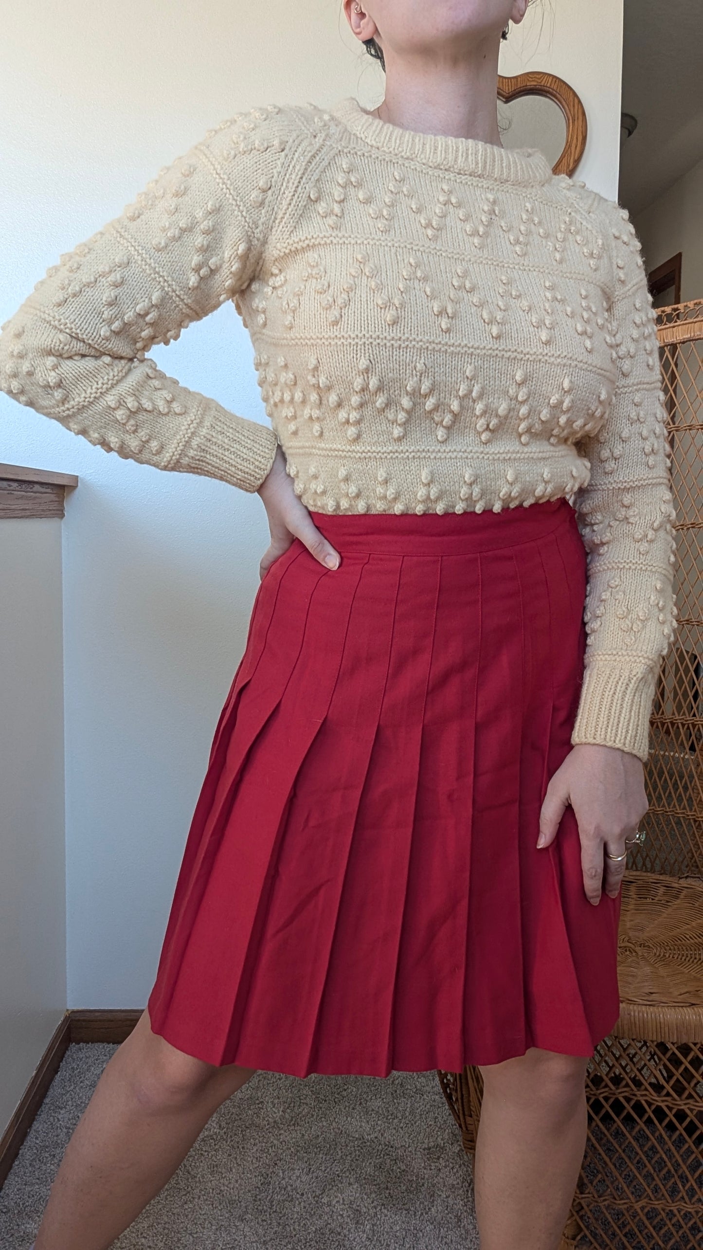 1970s cable knit sweater Sweater Rad Bonnie's Vintage