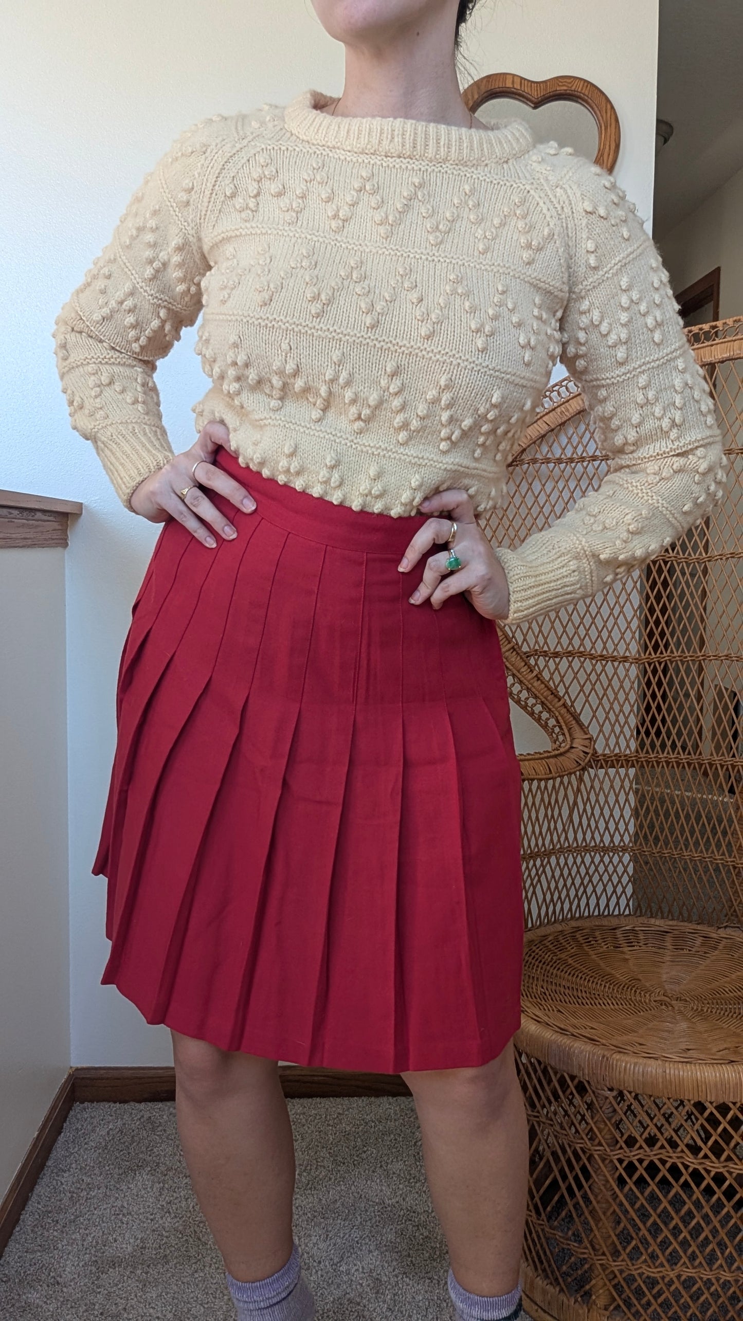 1970s cable knit sweater Sweater Rad Bonnie's Vintage