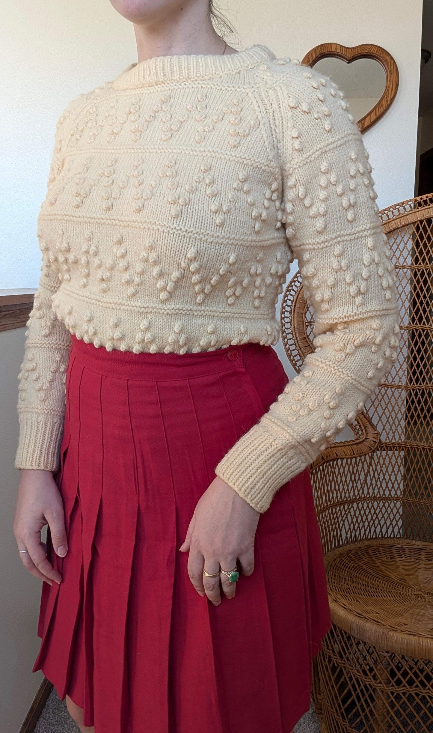 1970s cable knit sweater Sweater Rad Bonnie's Vintage