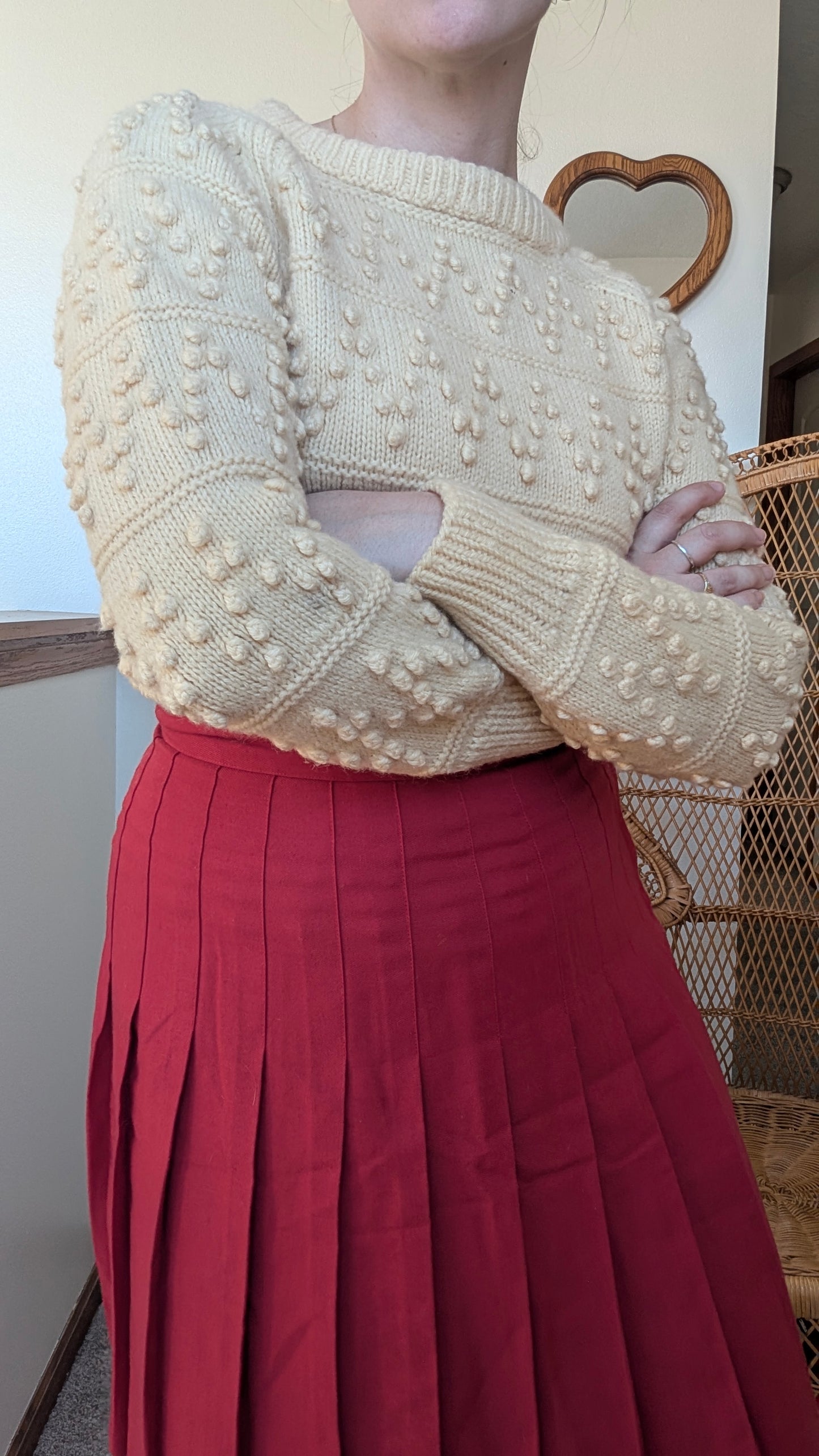 1970s cable knit sweater Sweater Rad Bonnie's Vintage