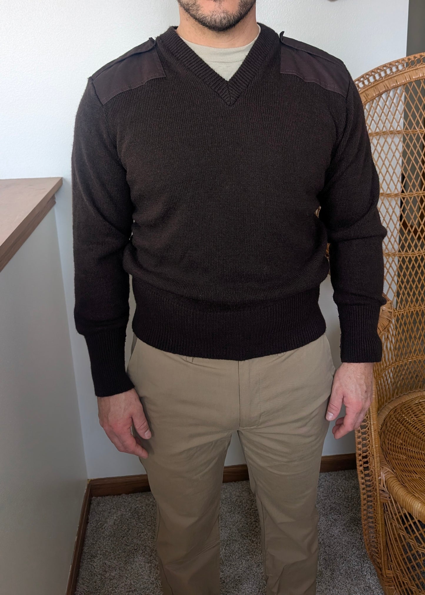 1990s military brown sweater Sweater Rad Bonnie's Vintage