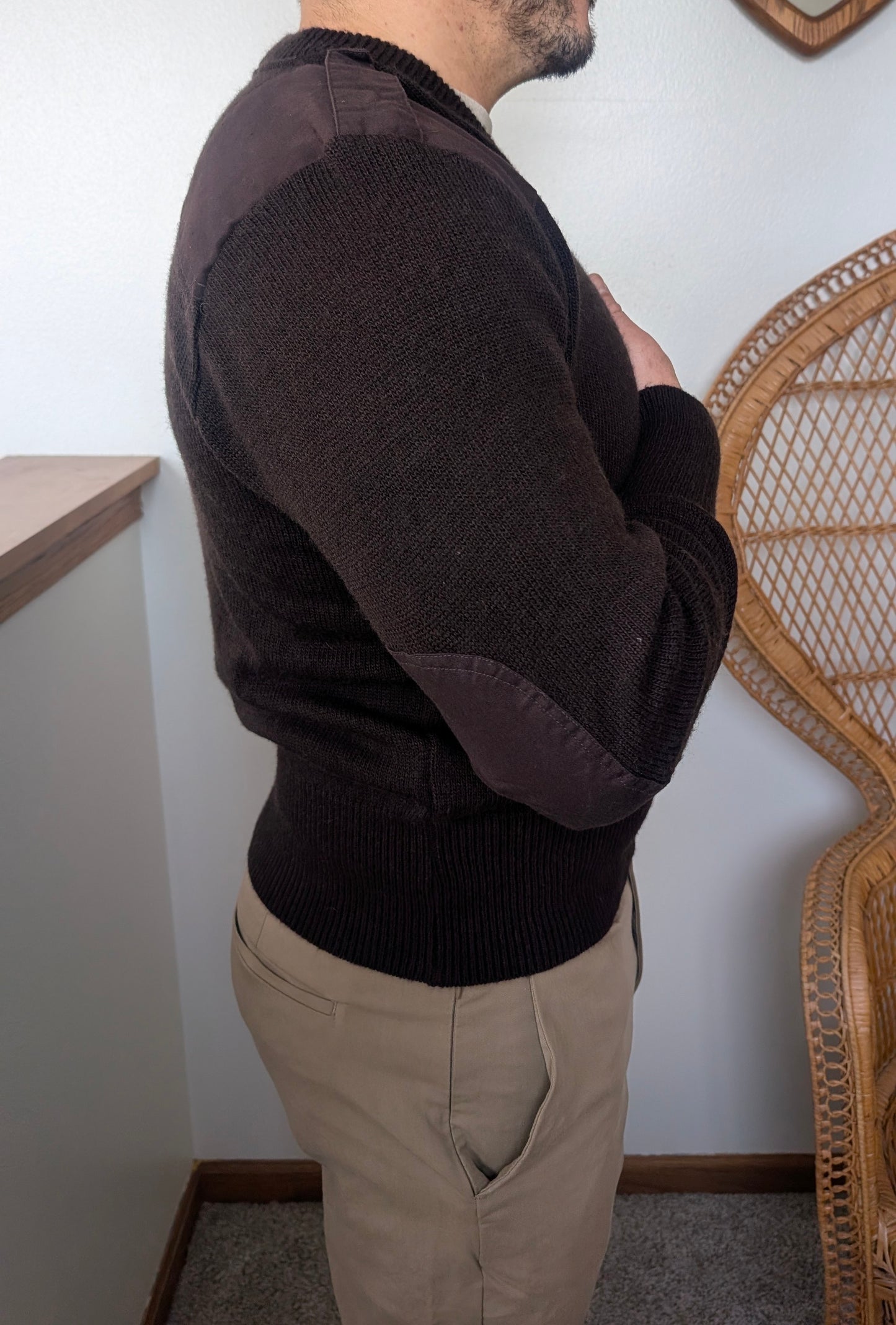 1990s military brown sweater Sweater Rad Bonnie's Vintage
