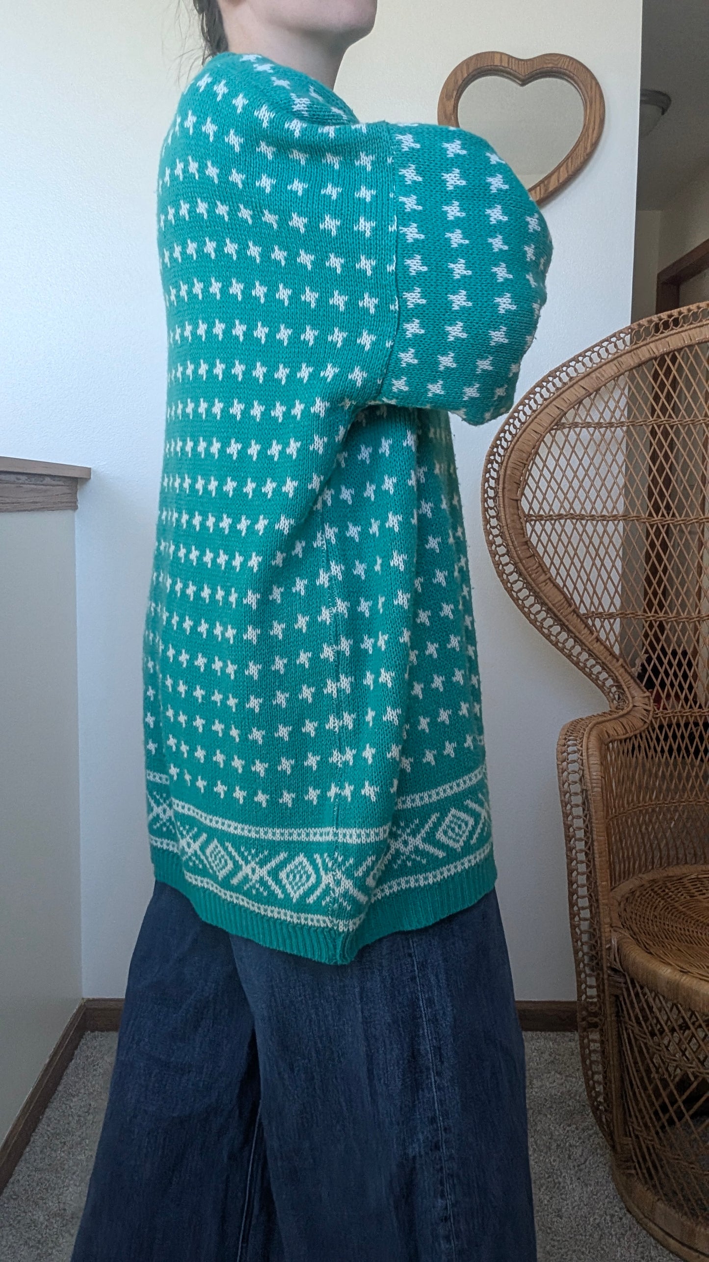 1980s teal sweater Sweater Rad Bonnie's Vintage