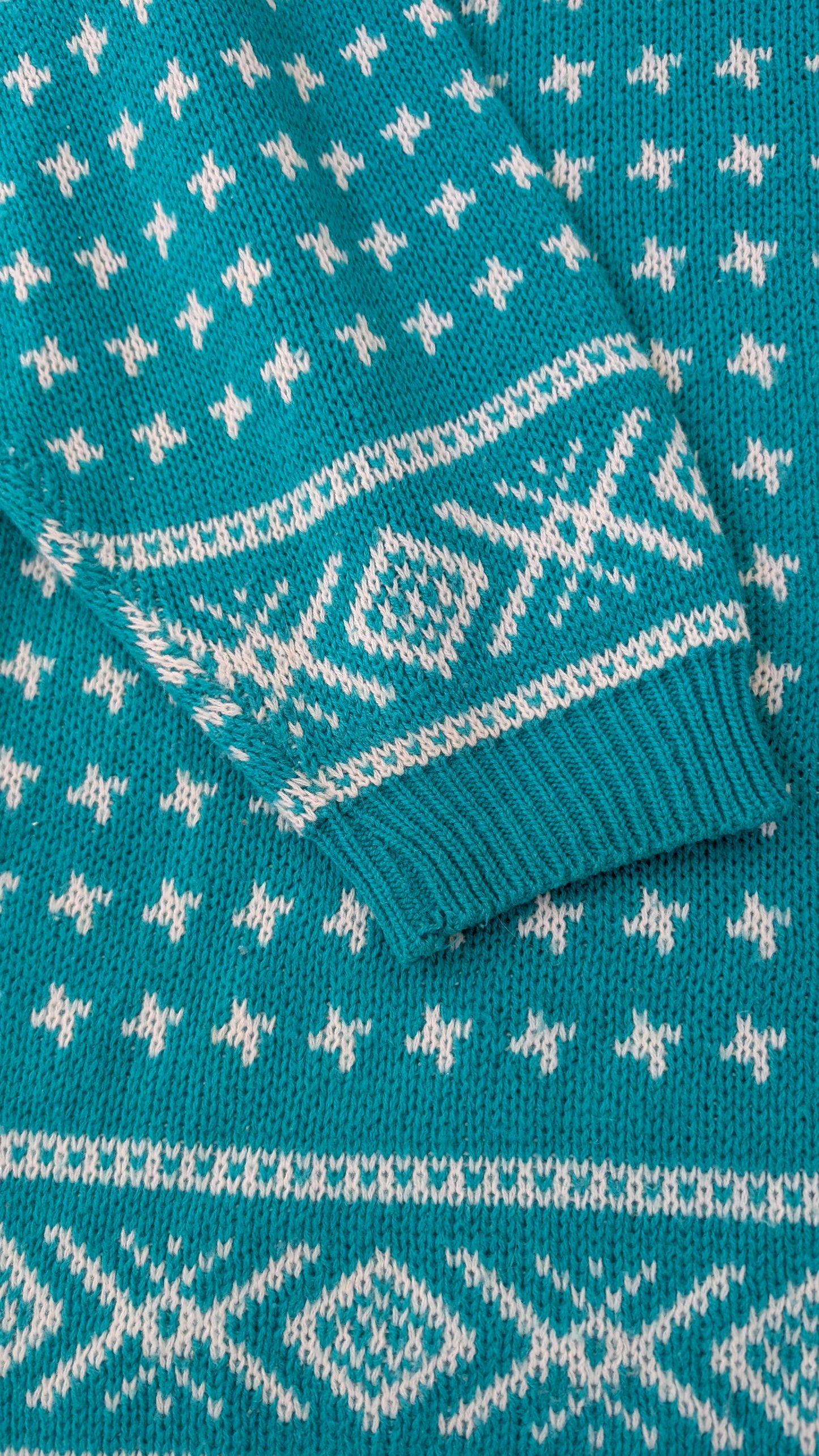 1980s teal sweater Sweater Rad Bonnie's Vintage
