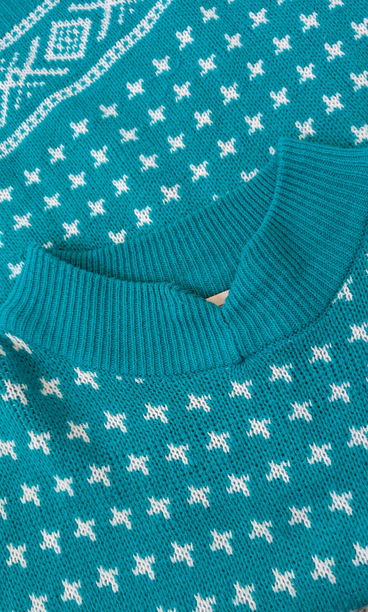 1980s teal sweater Sweater Rad Bonnie's Vintage