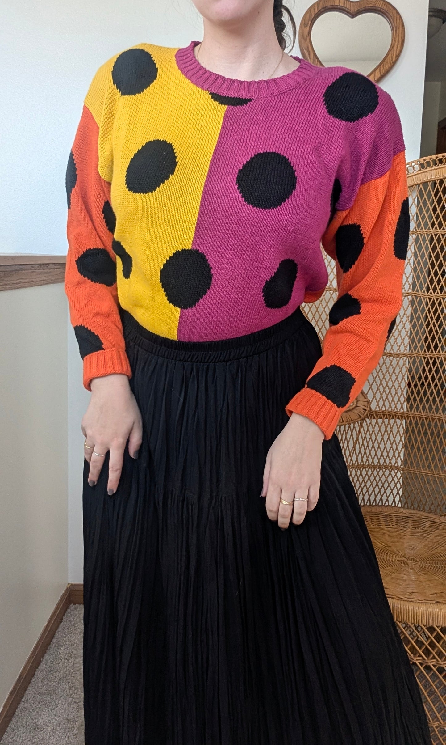 1980s polka dot sweater Sweater Rad Bonnie's Vintage