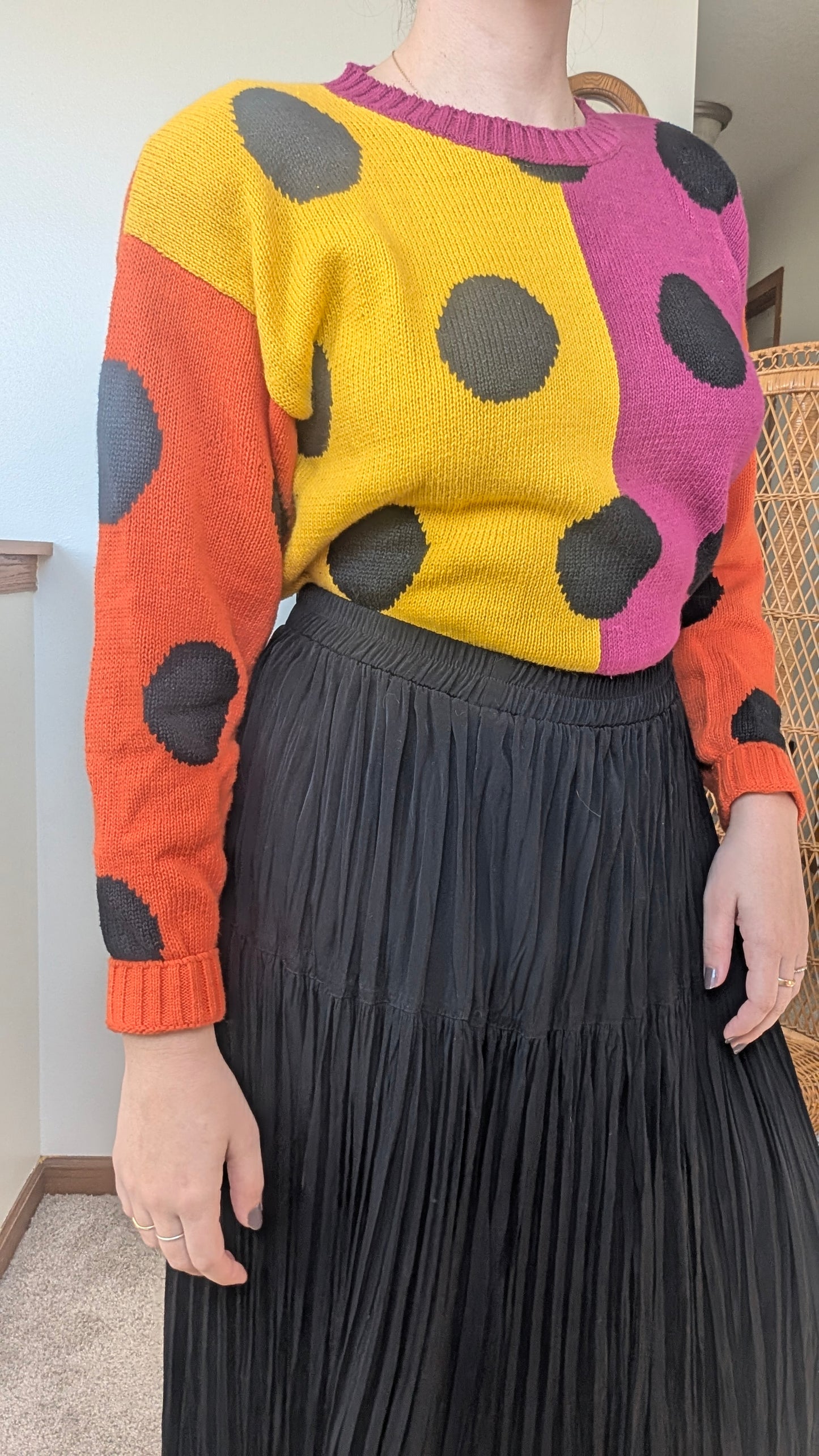 1980s polka dot sweater Sweater Rad Bonnie's Vintage