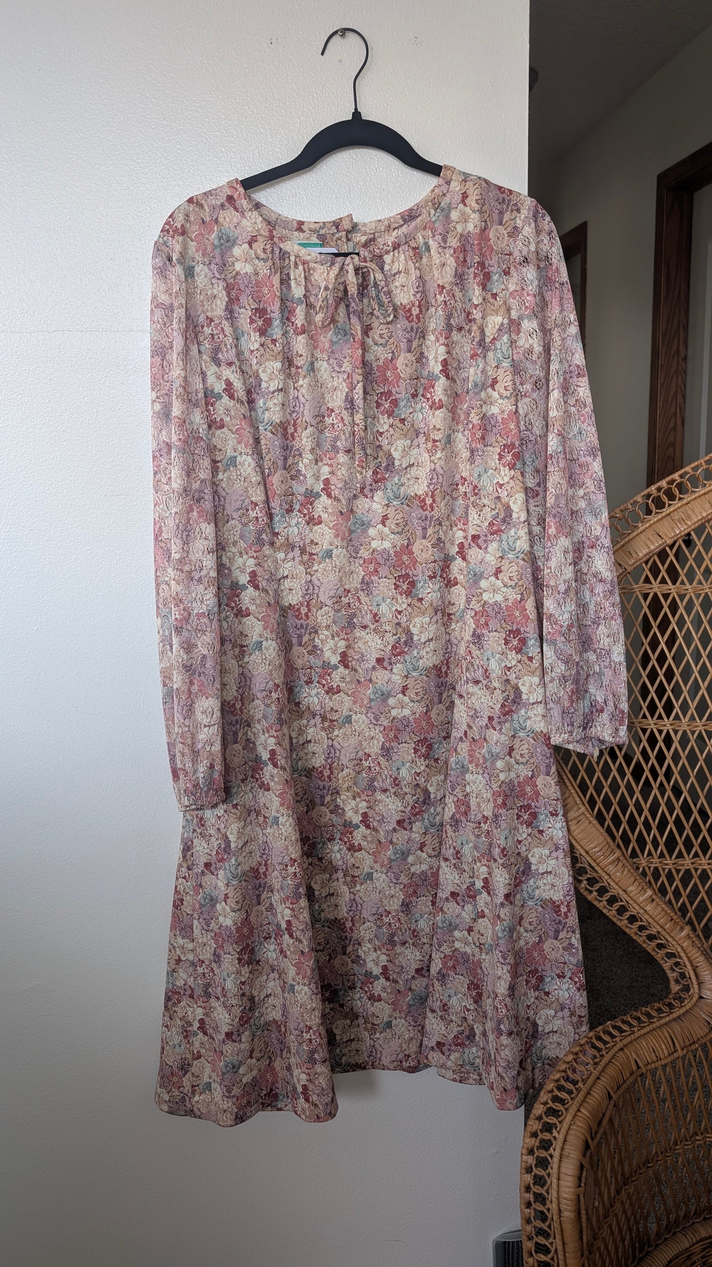 1960s plus size floral dress Dress Rad Bonnie's Vintage