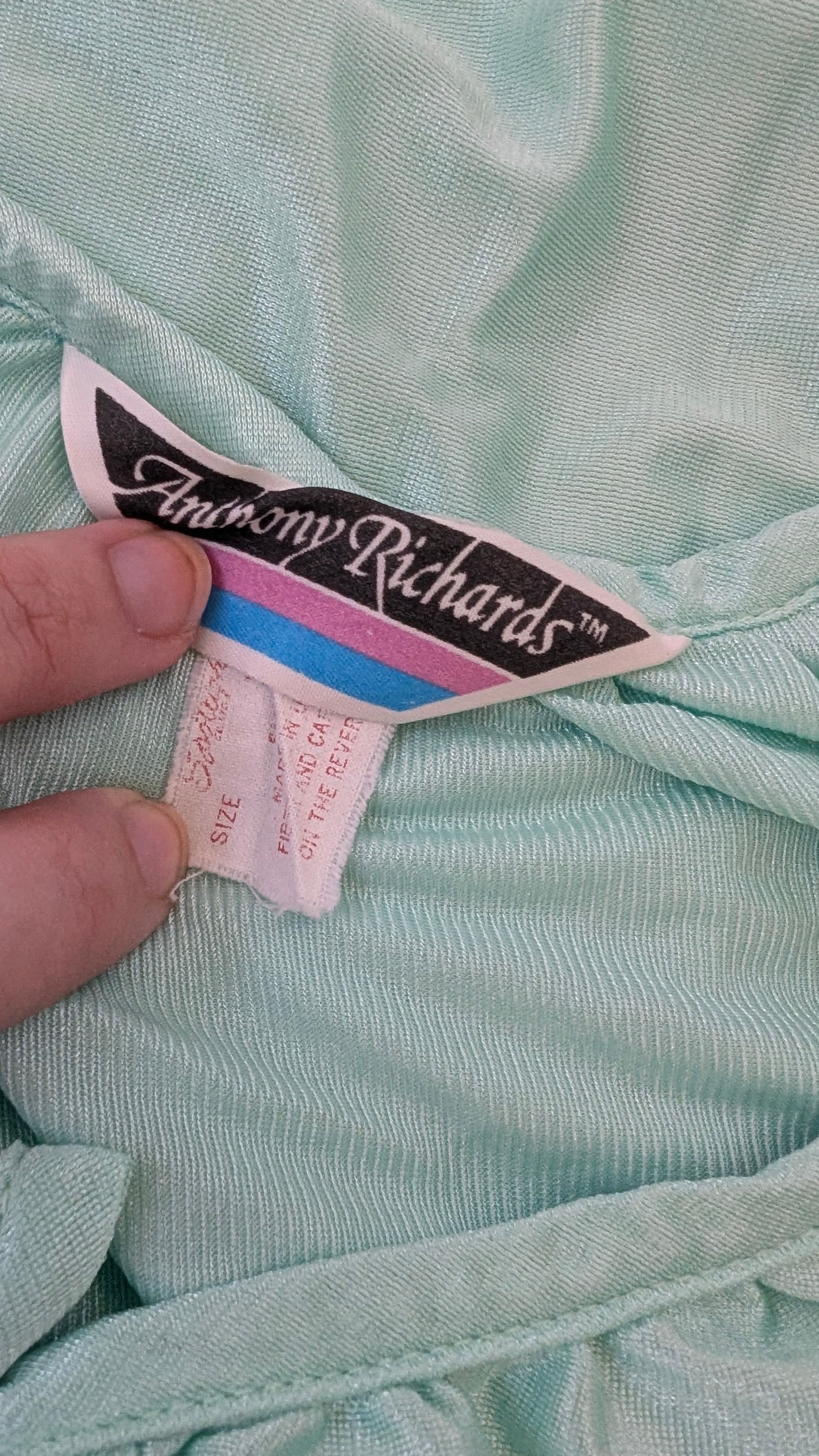 1970s aqua nightgown nightgown Rad Bonnie's Vintage