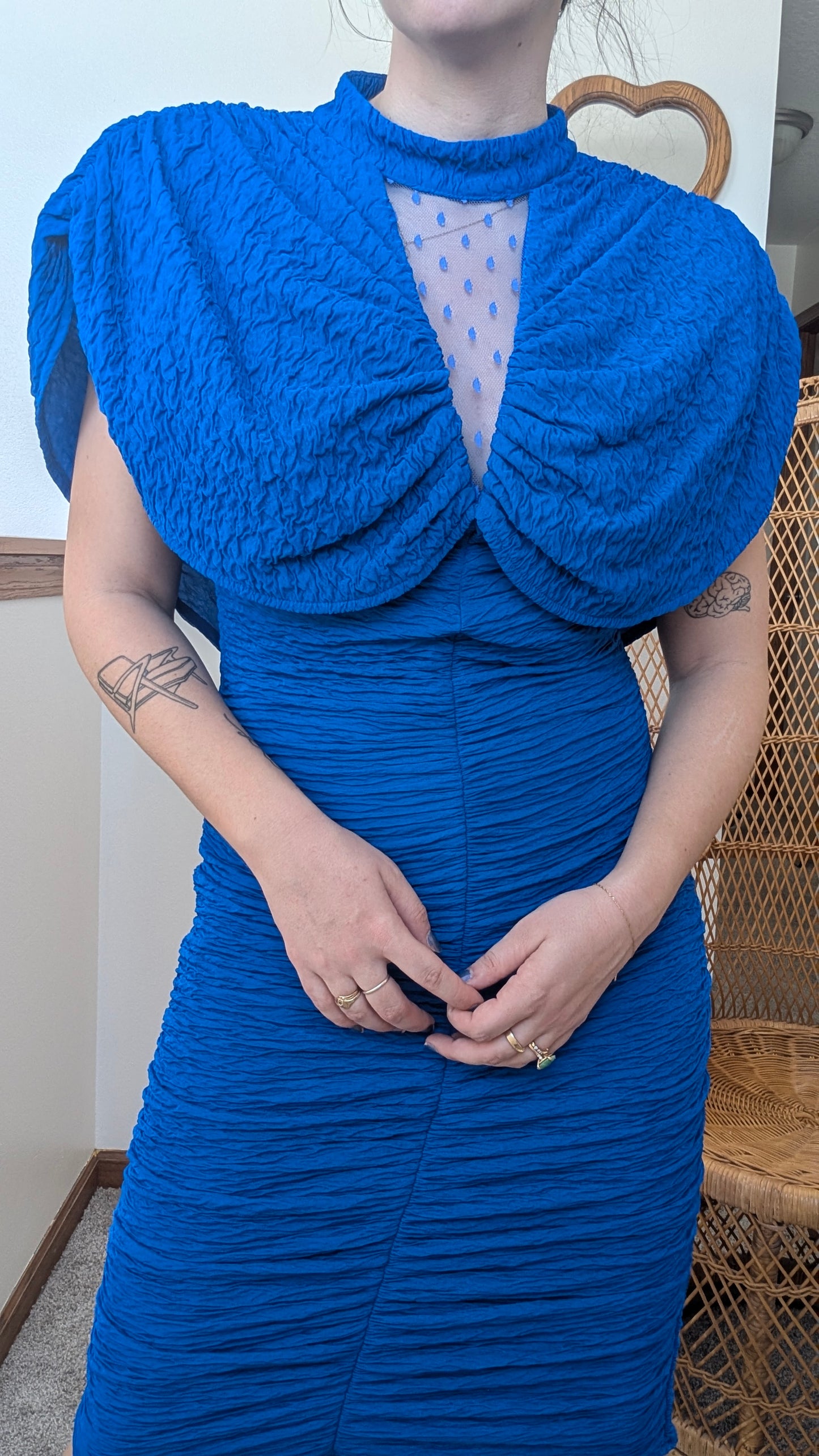 1980s ruched party dress Dress Rad Bonnie's Vintage