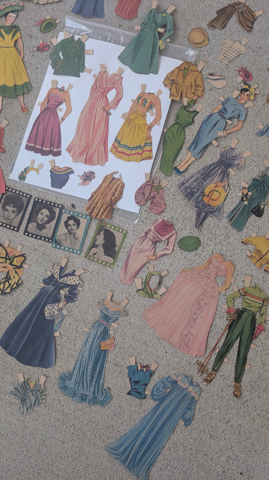 Vintage Elizabeth Taylor paper doll set paper dolls Rad Bonnie's Vintage