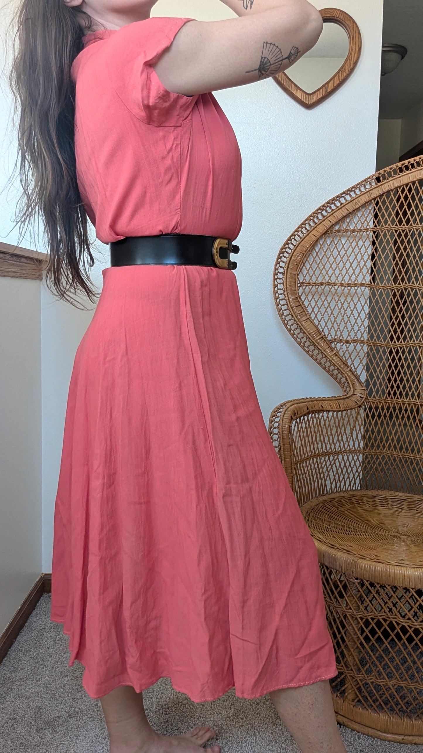 1950s coral dress Dress Rad Bonnie's Vintage