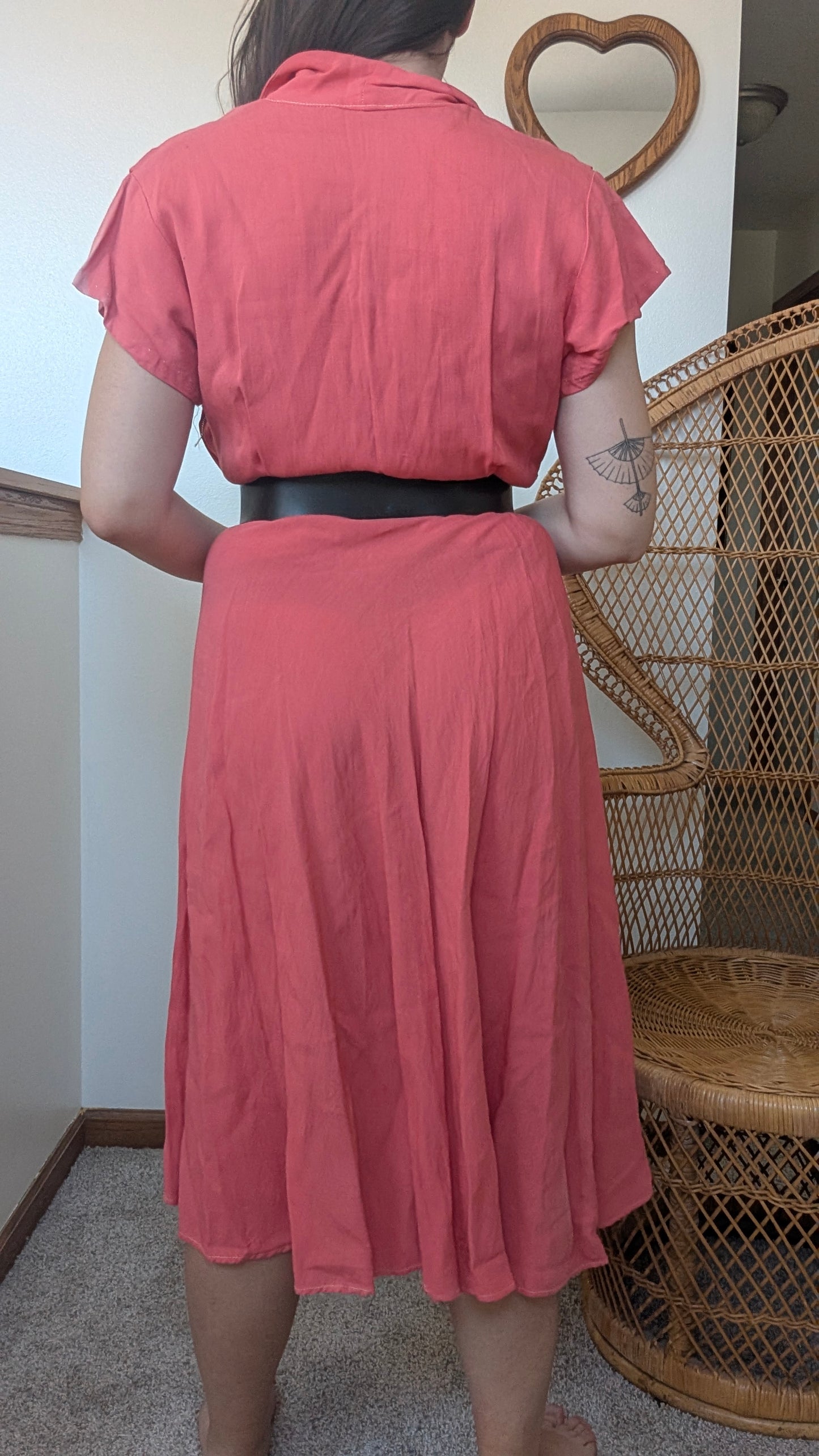 1950s coral dress Dress Rad Bonnie's Vintage