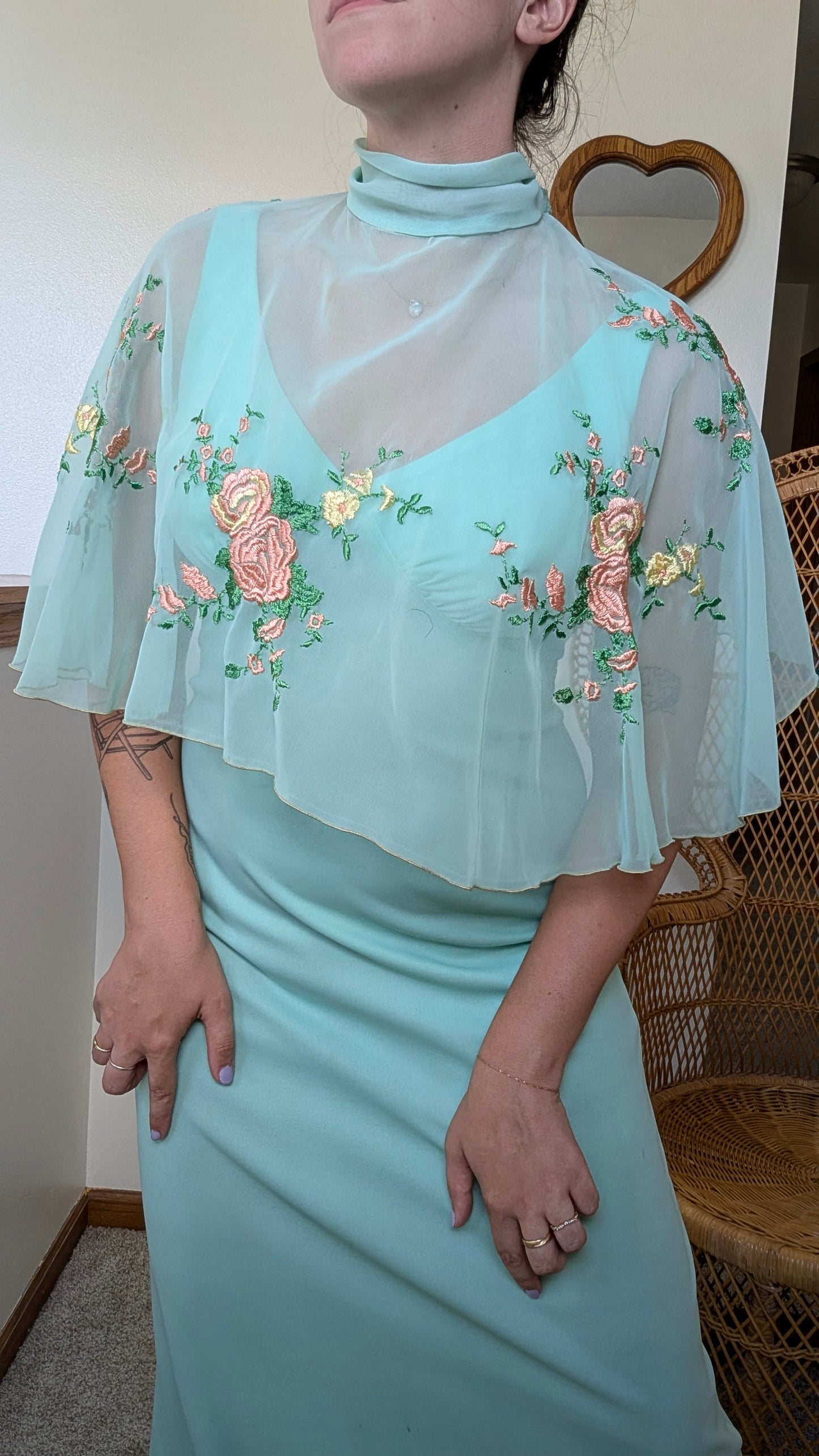 1970s dress & cape set Dress Rad Bonnie's Vintage