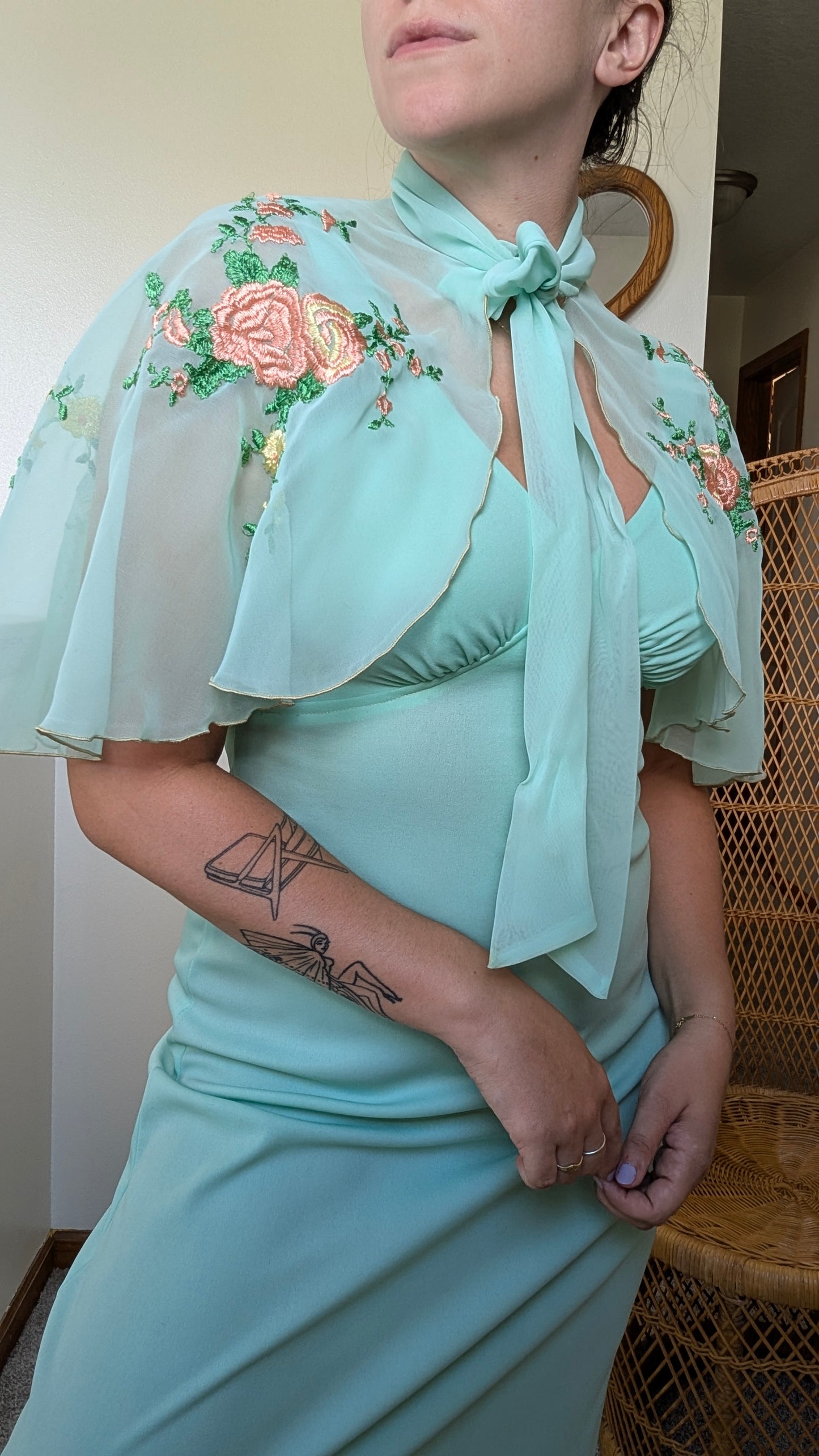 1970s dress & cape set Dress Rad Bonnie's Vintage