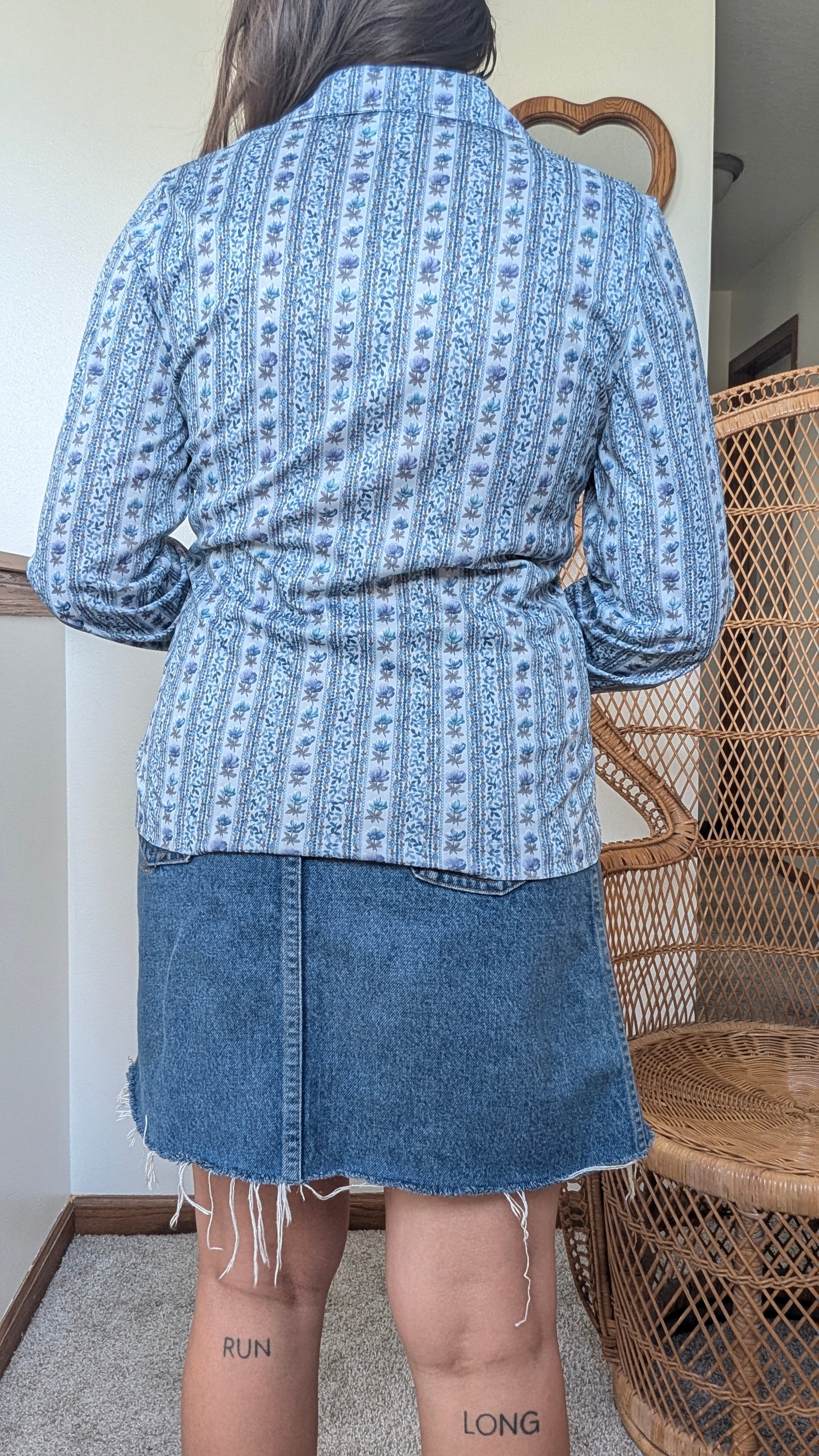 1970s floral button up Top Rad Bonnie's Vintage