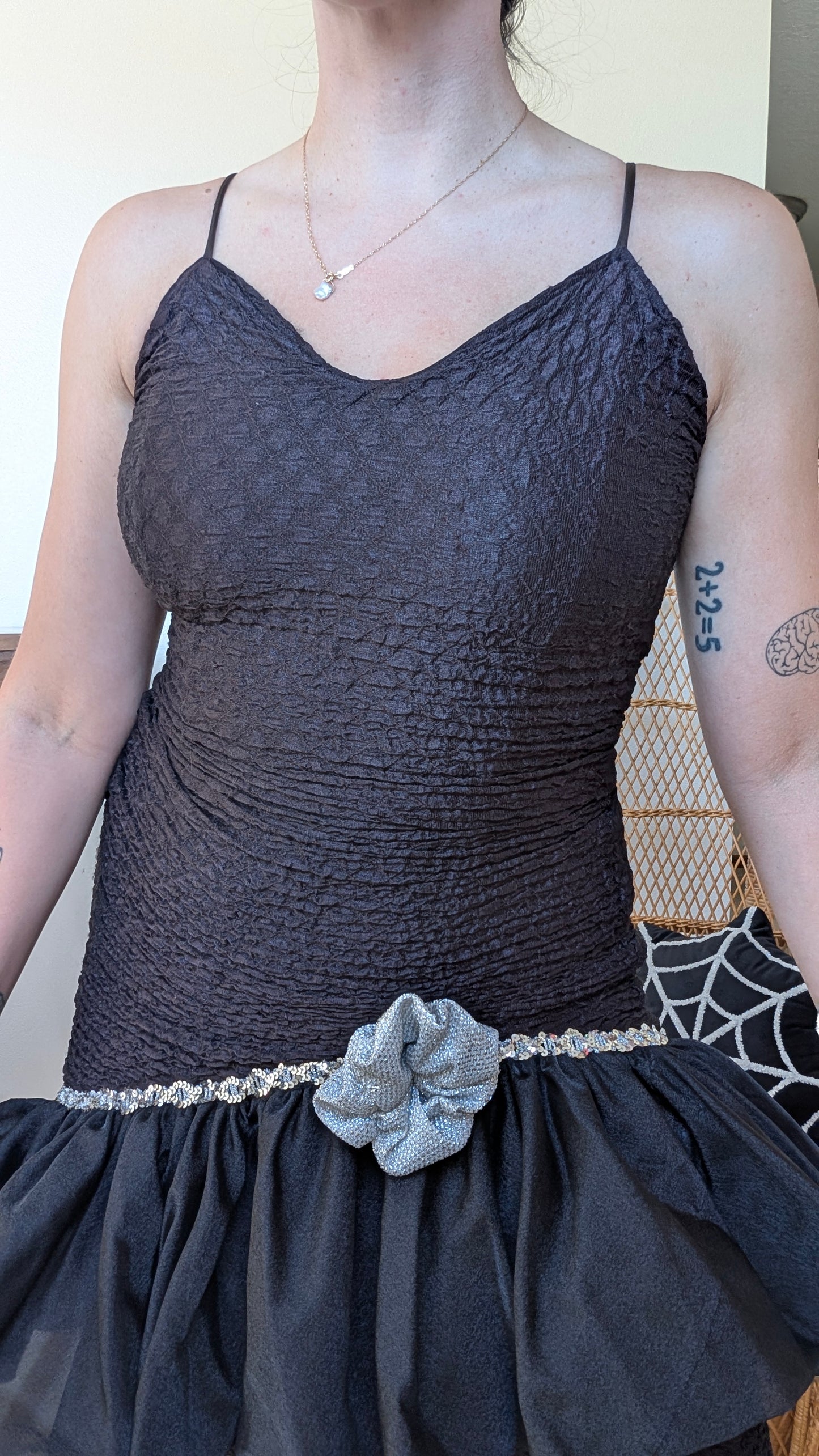 1980s black party dress