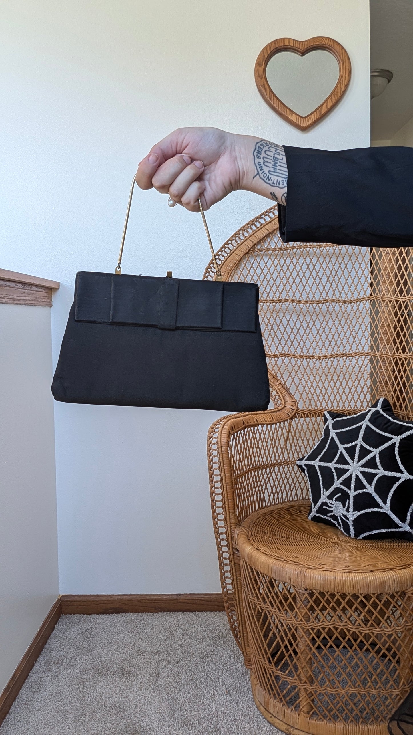 1960s black handbag