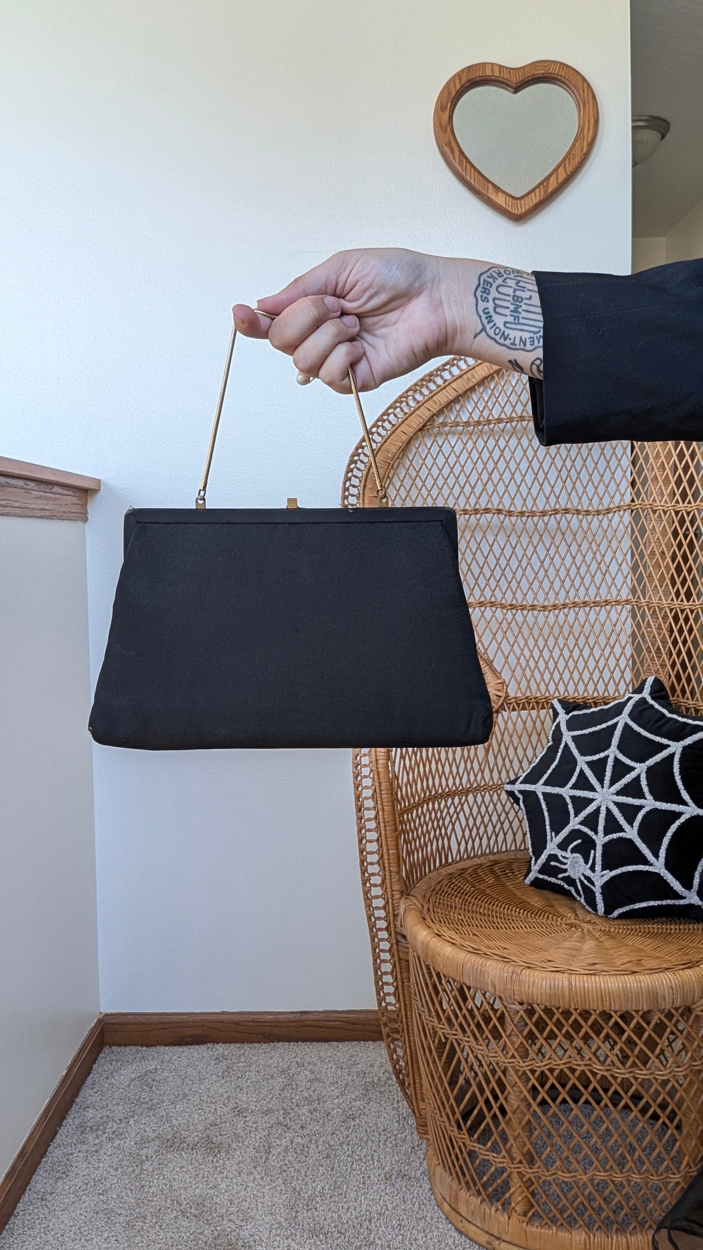 1960s black handbag
