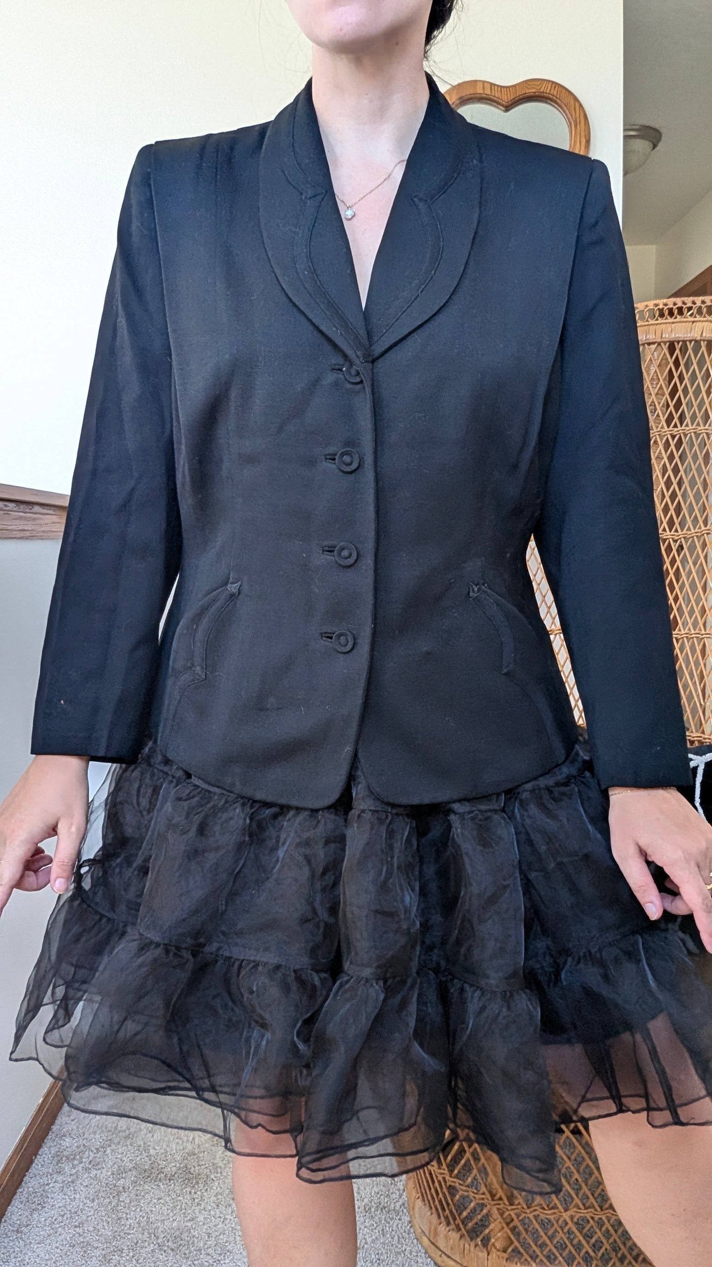 1950s black blazer