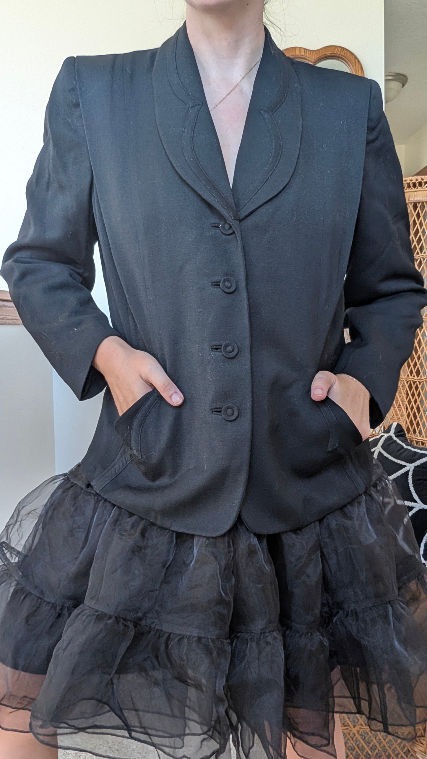 1950s black blazer