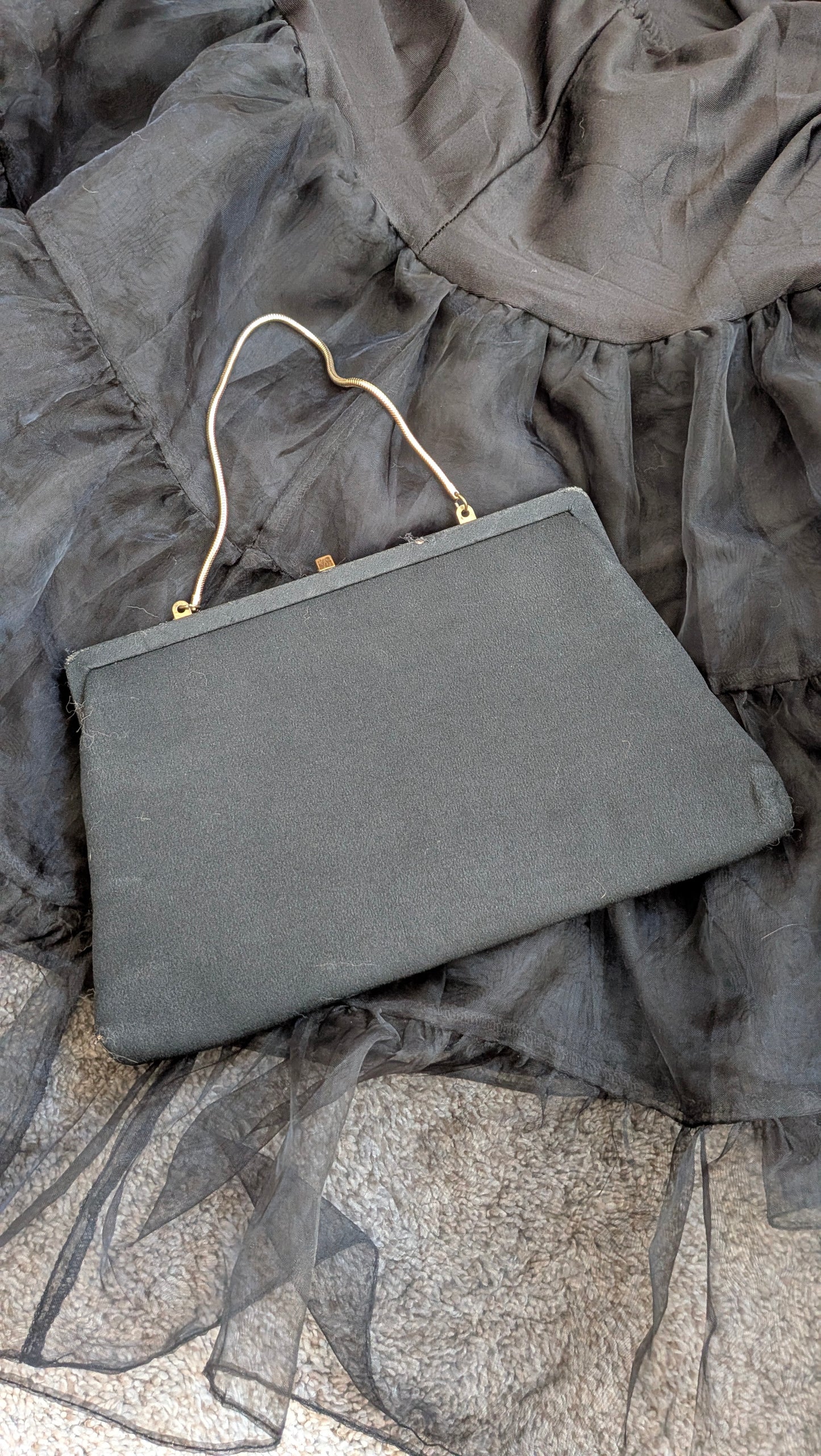 1960s black handbag