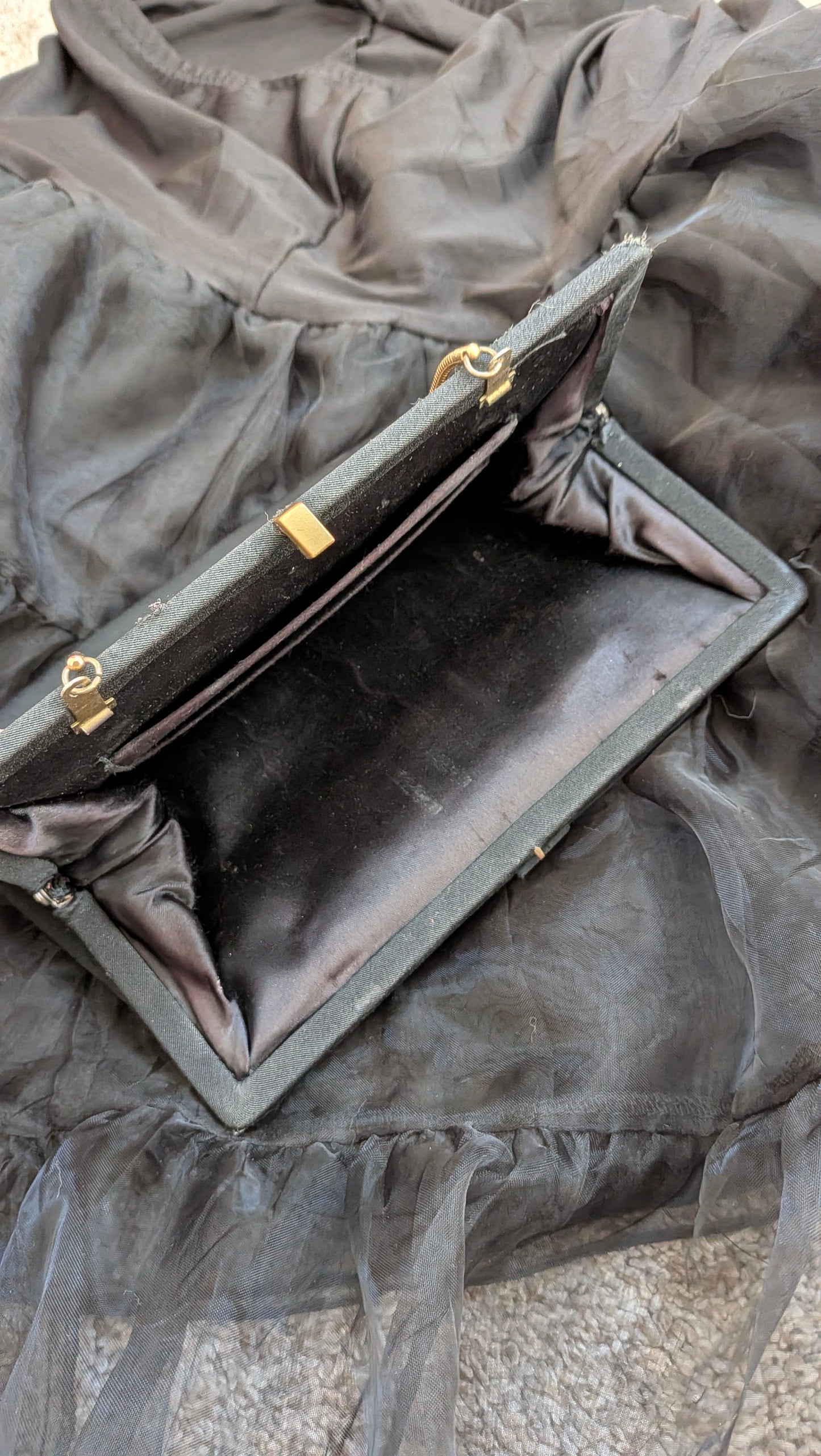 1960s black handbag