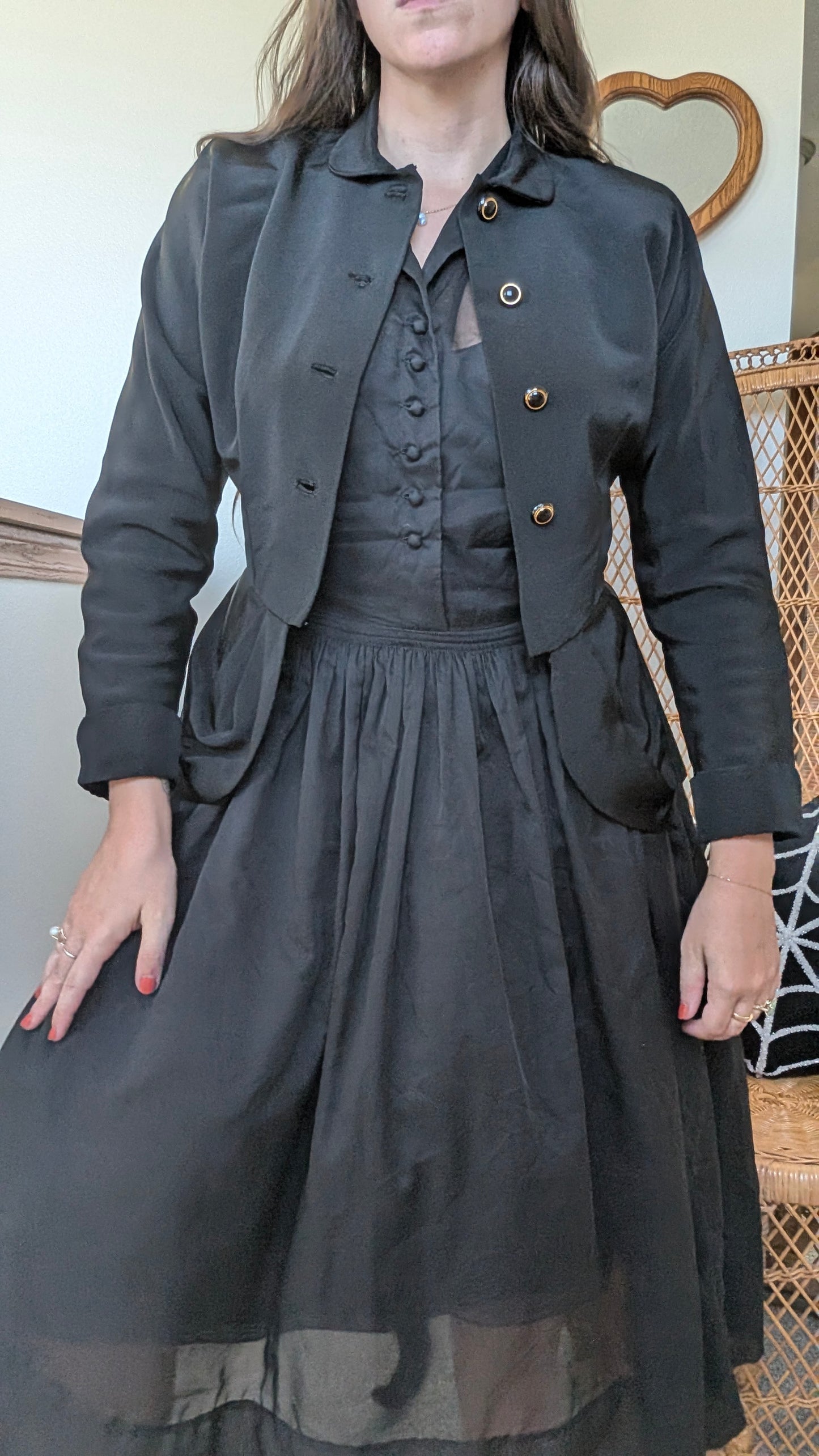 1940s luxury skirt suit