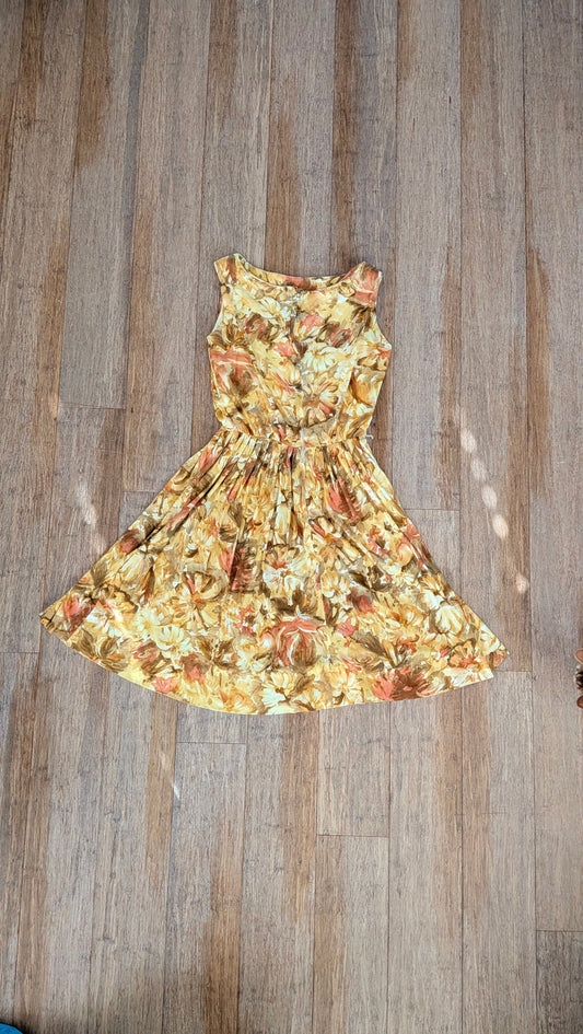 1950s sunny floral dress Dress Rad Bonnie's Vintage