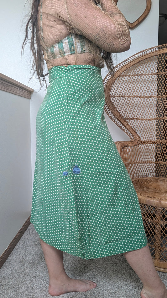 1930s polka dot skirt