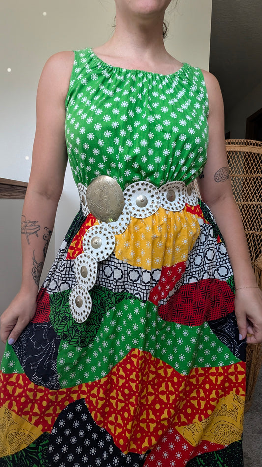 1970s colorful maxi