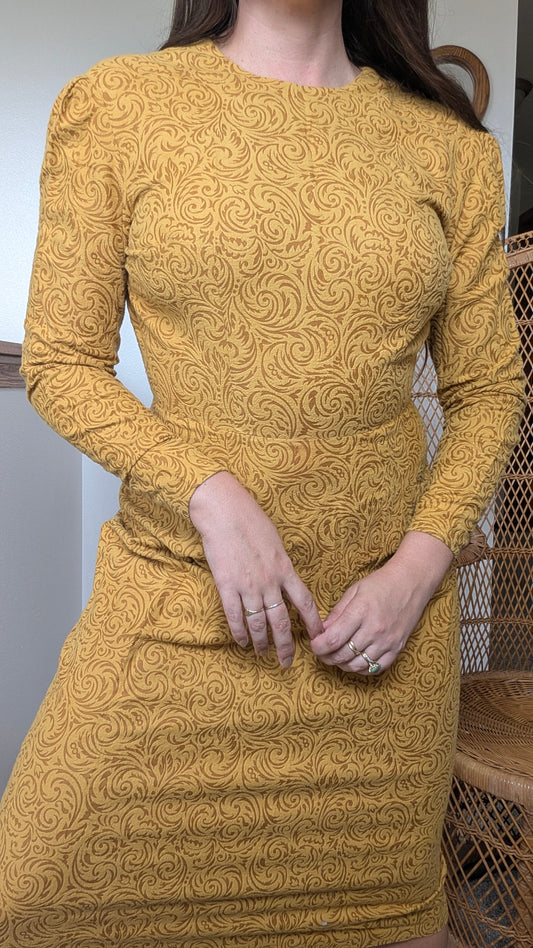1960s gold dress Dress Rad Bonnie's Vintage