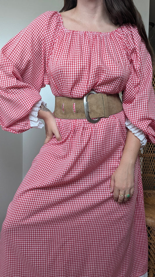1970s gingham dress Dress Rad Bonnie's Vintage