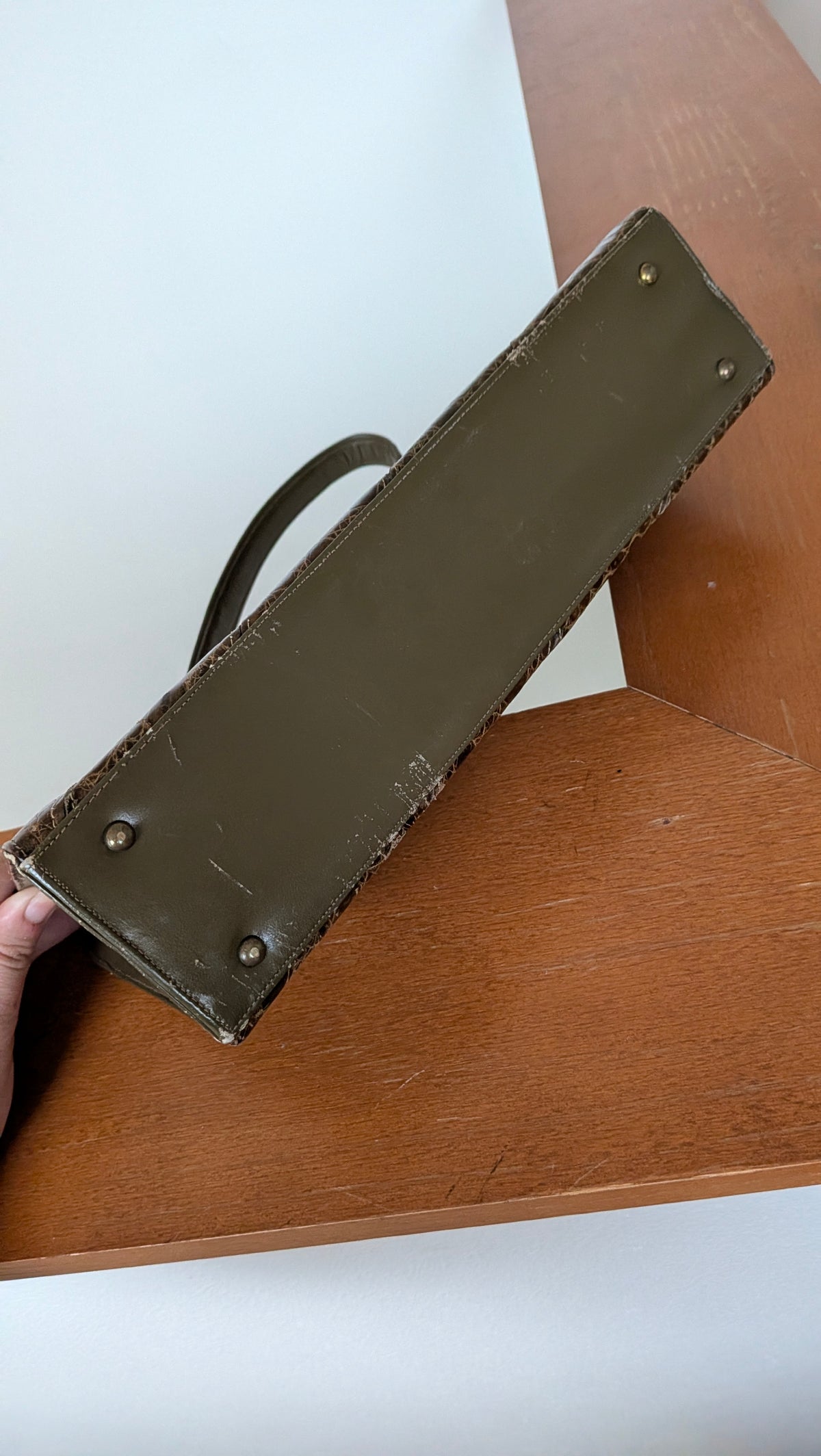1950s croc handbag