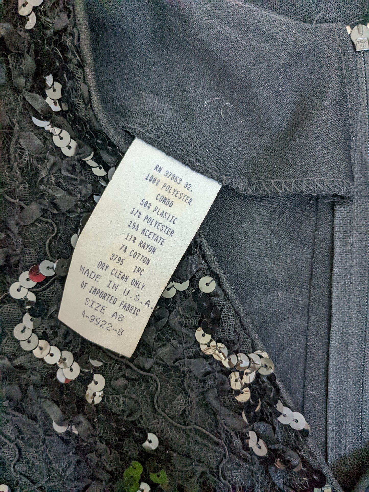 1980s black sequin dress Dress Rad Bonnie's Vintage