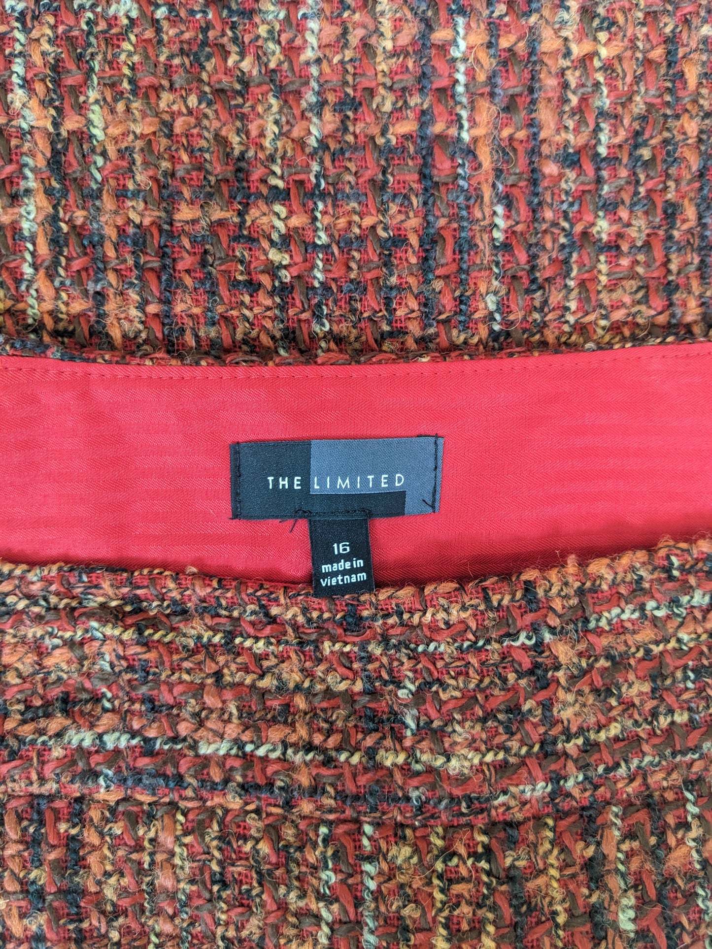 Y2k burnt orange tweed mini Skirt Rad Bonnie's Vintage